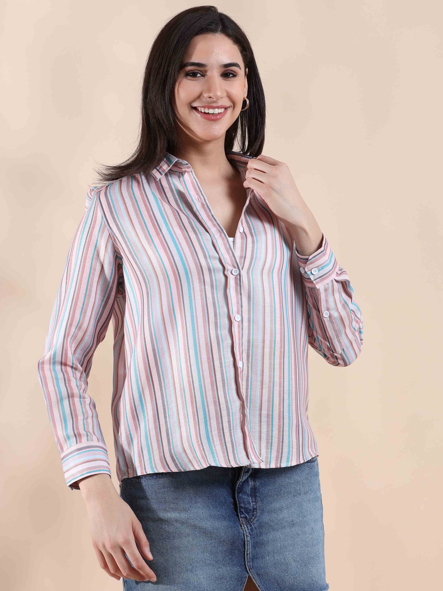 Sorbet Stripes Cotton Shirt