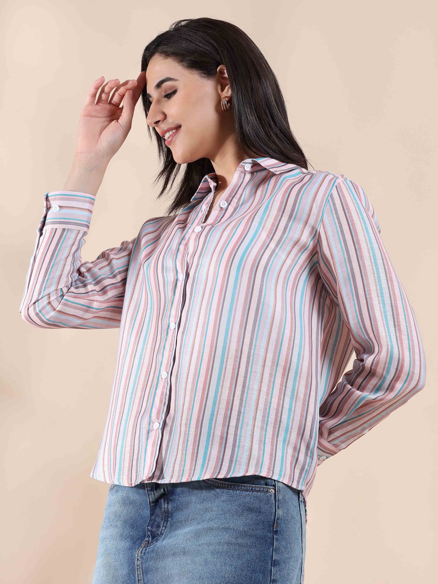 Sorbet Stripes Cotton Shirt
