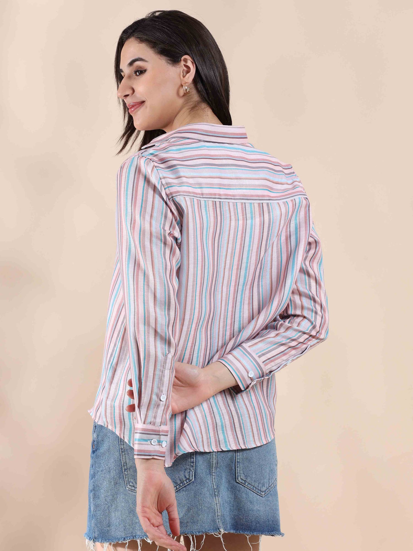 Sorbet Stripes Cotton Shirt