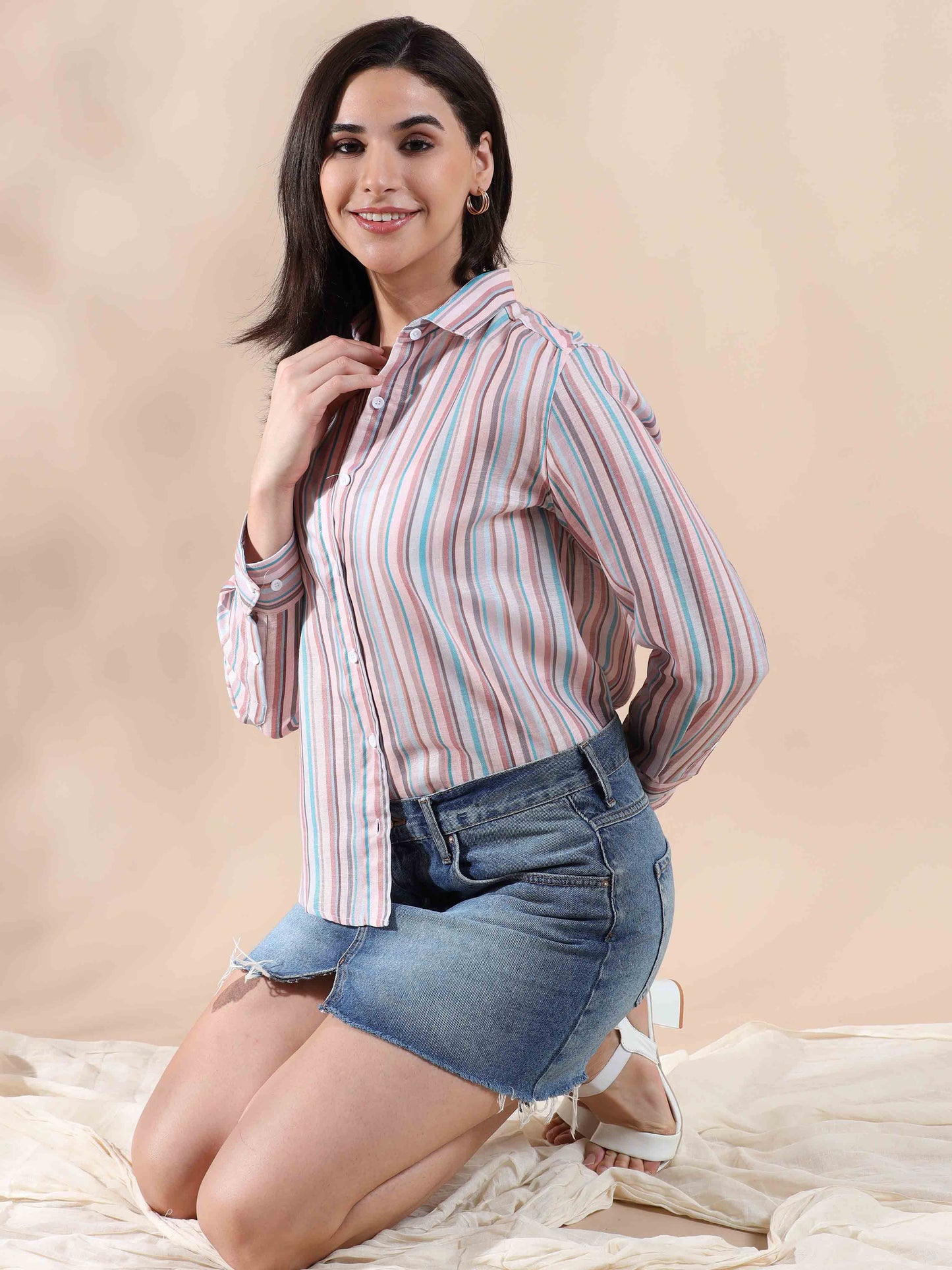 Sorbet Stripes Cotton Shirt