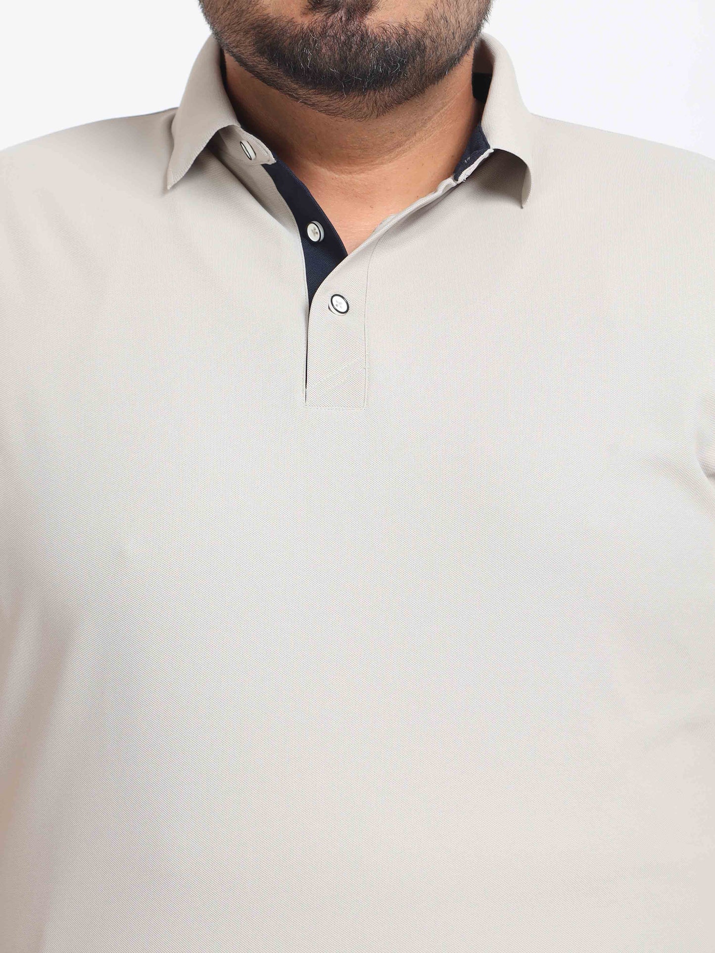 Plus Size Aluminium Men's Polo T-shirt