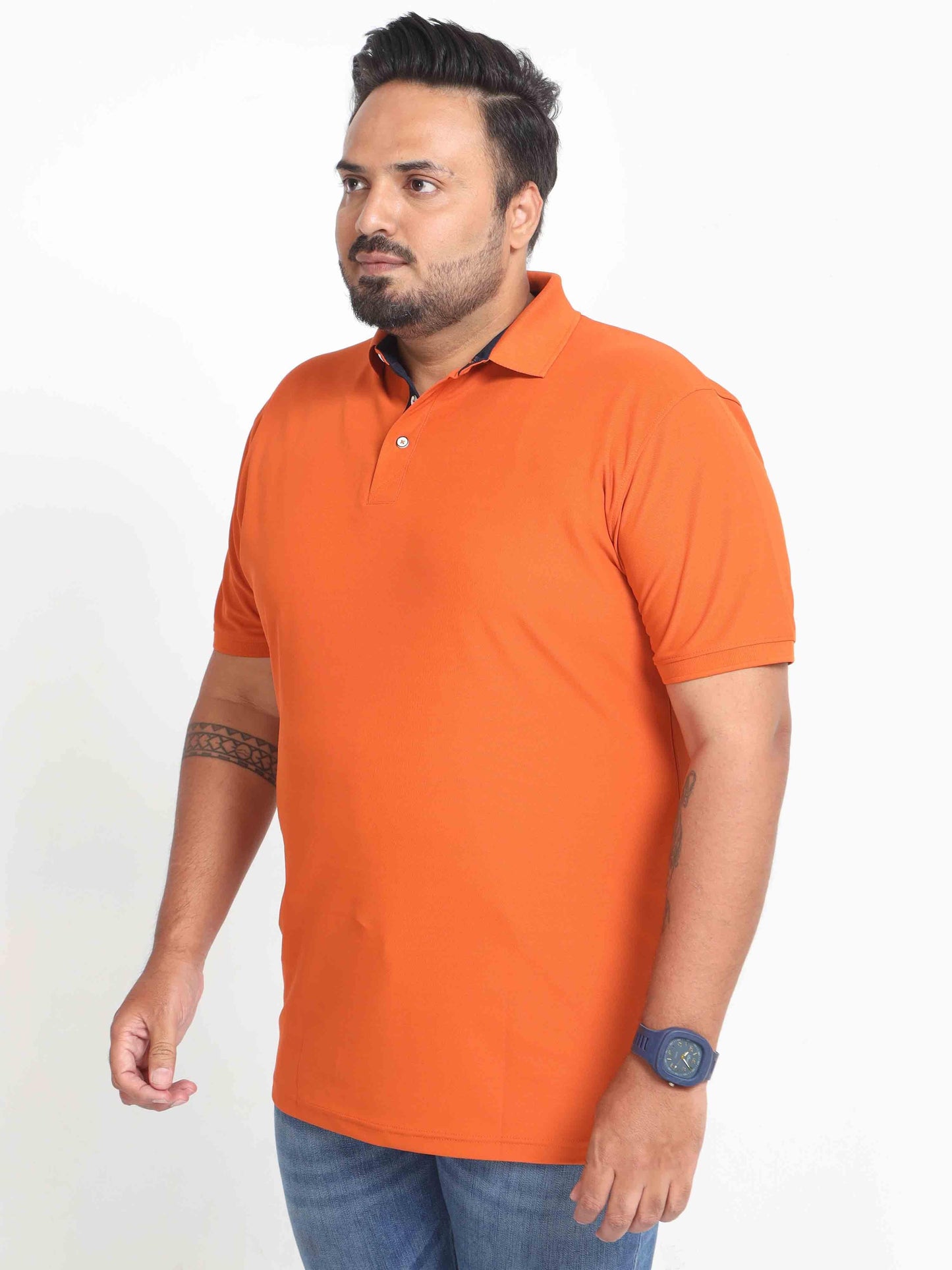 Plus Size Woody Orange Men's Polo T-shirt