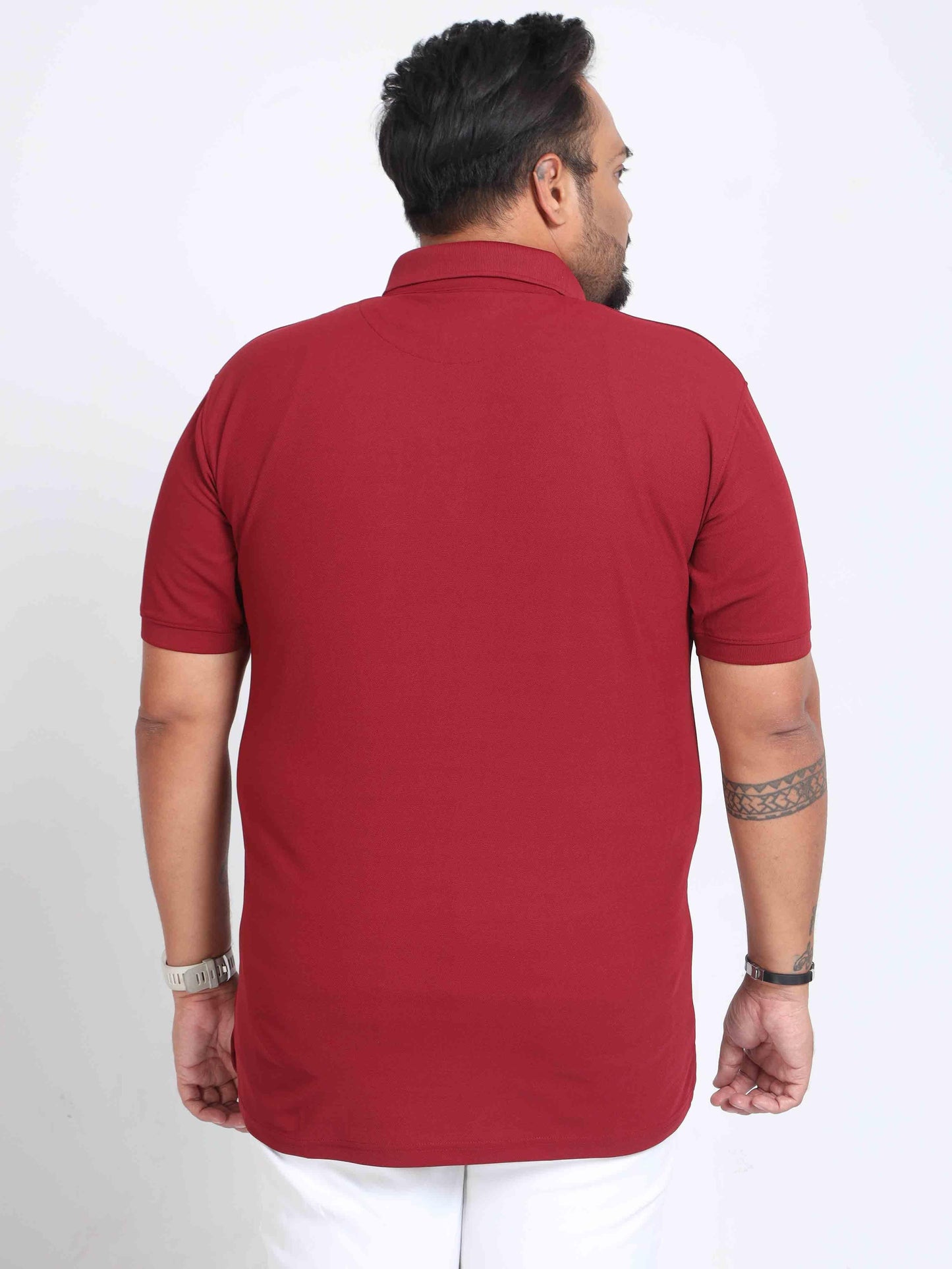 Plus Size French Wine Men's Polo T-shirt