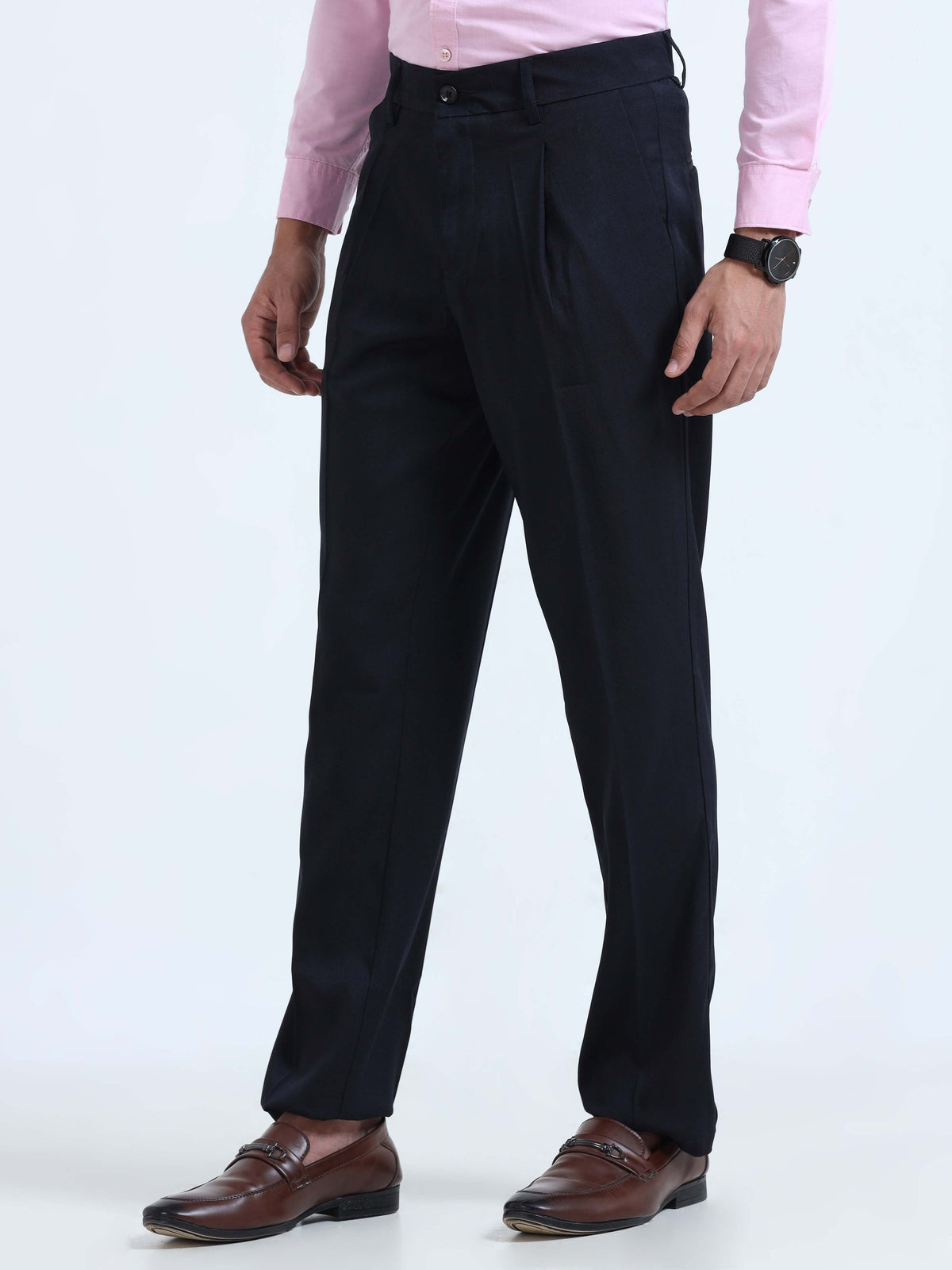 Men Bon Voyage Pleat Pant-Navy