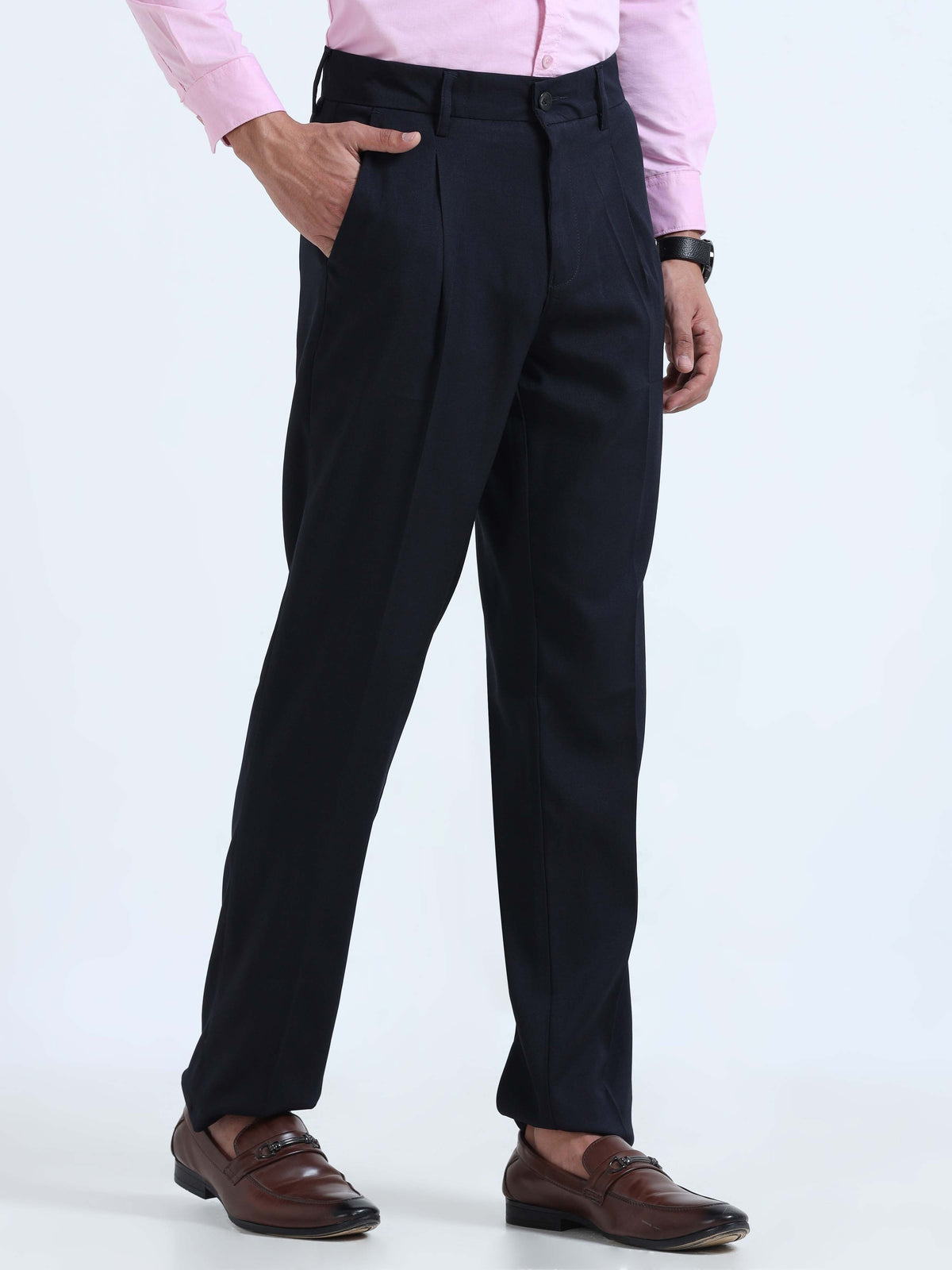 Men Bon Voyage Pleat Pant-Navy