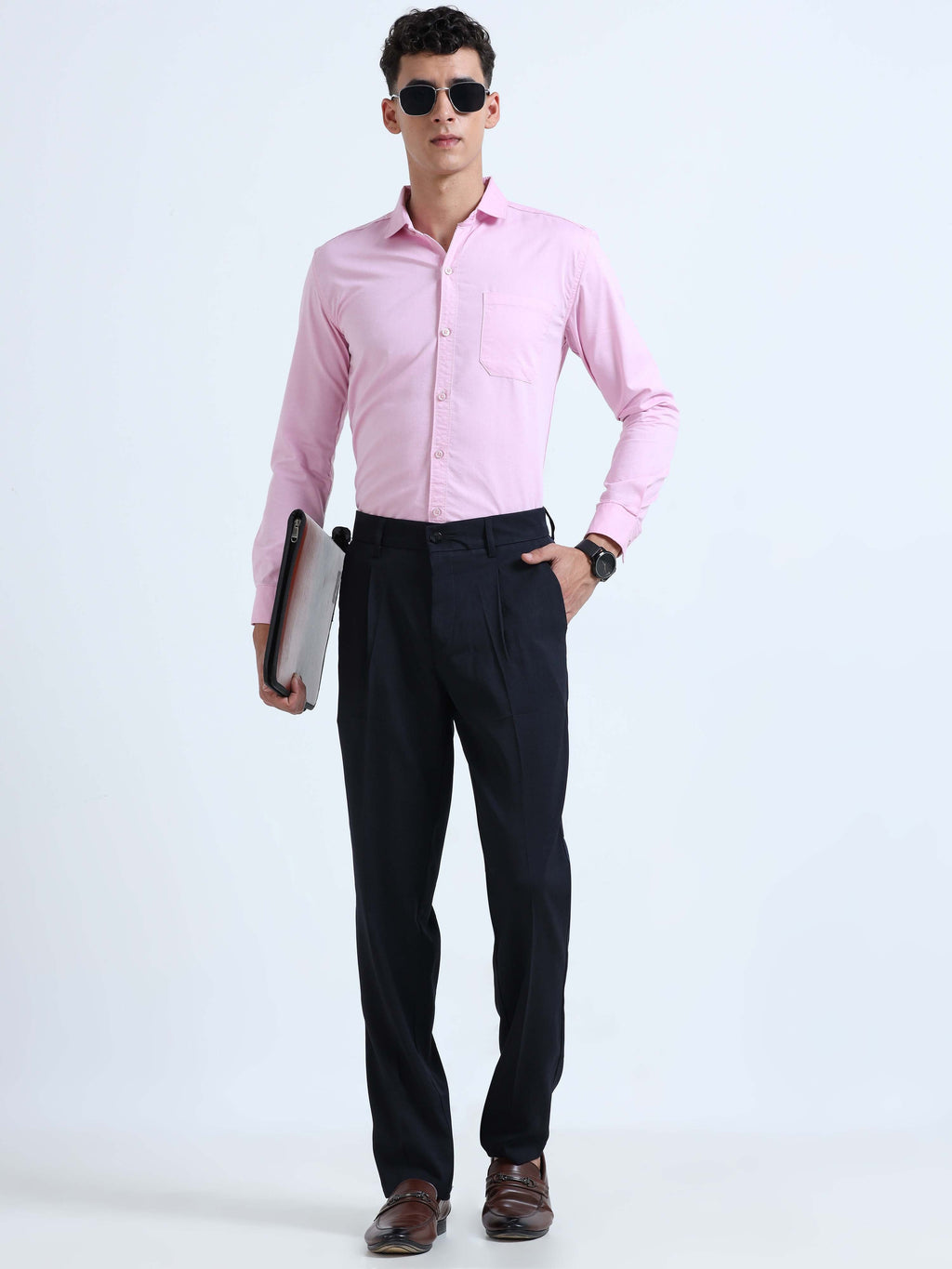 Men Bon Voyage Pleat Pant-Navy