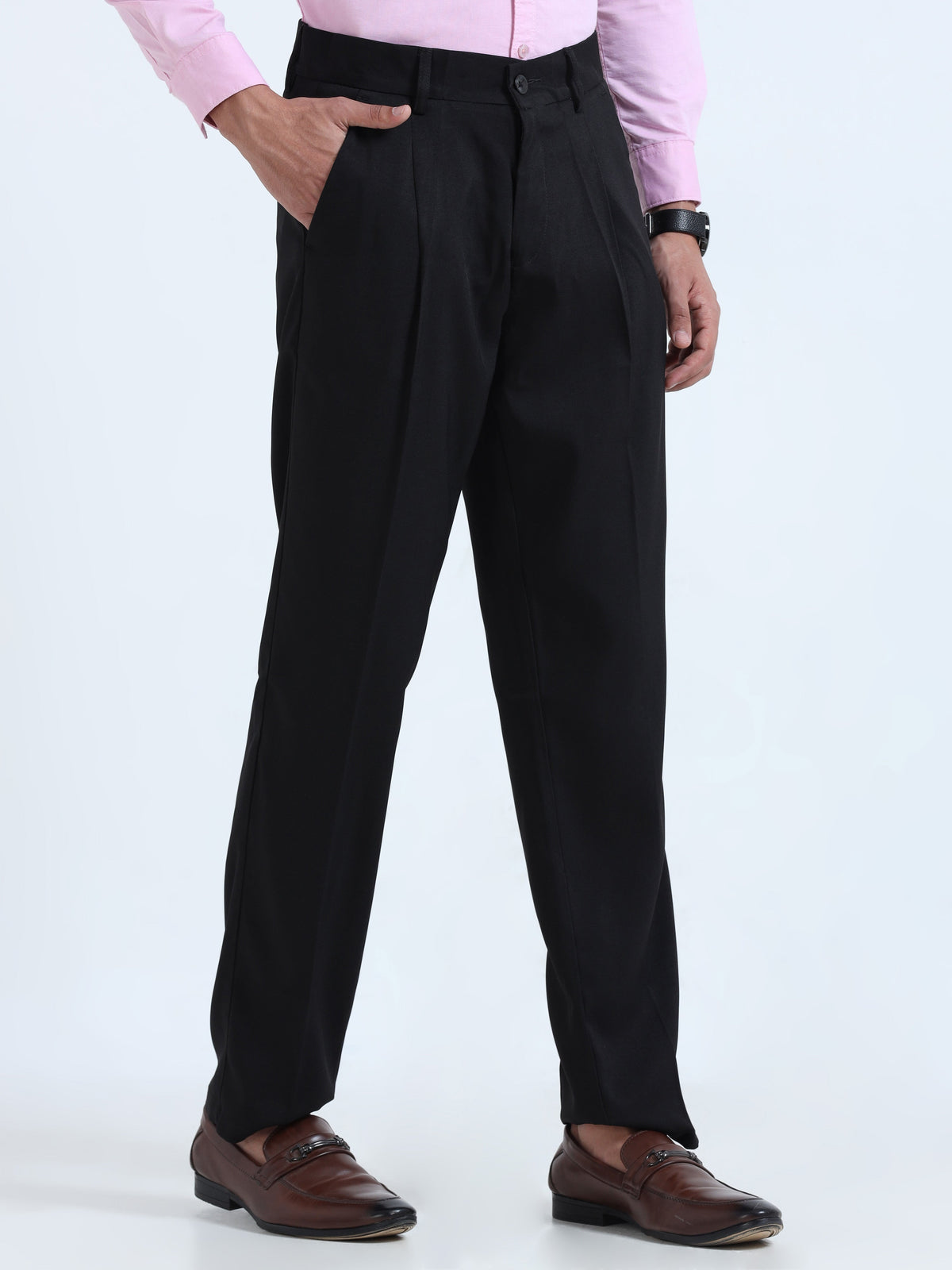 Men Bon Voyage Pleat Pant- Black