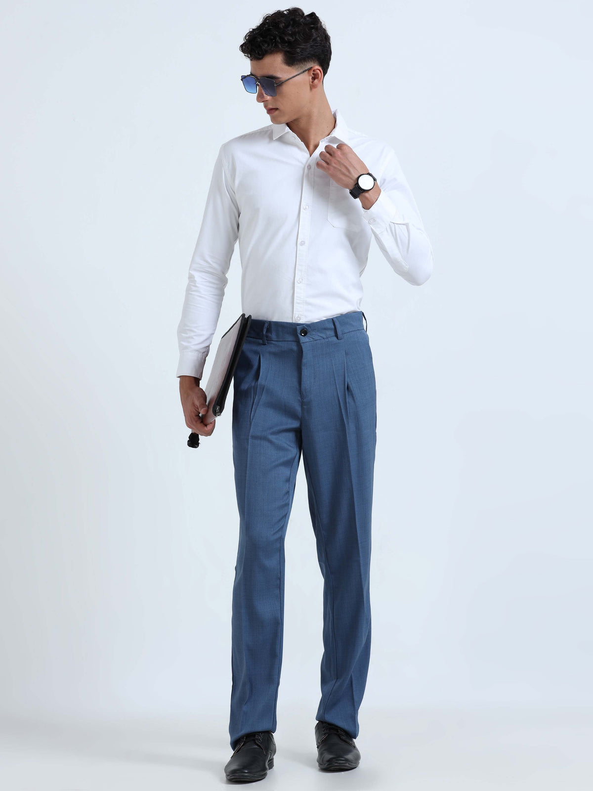 Men Bon Voyage Pleat Pant-Royal Blue
