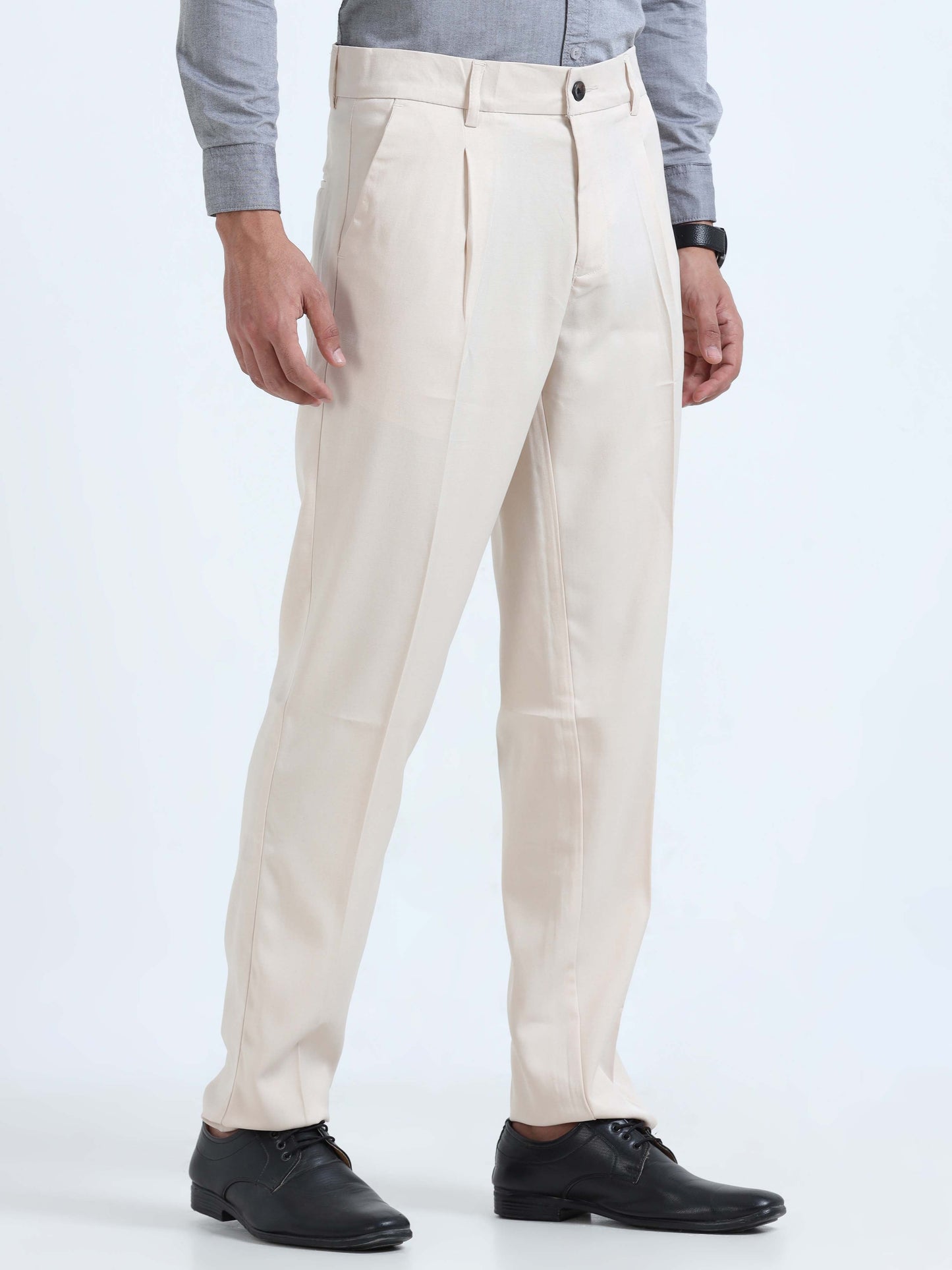 Men Bon Voyage Pleat Pant-Cream