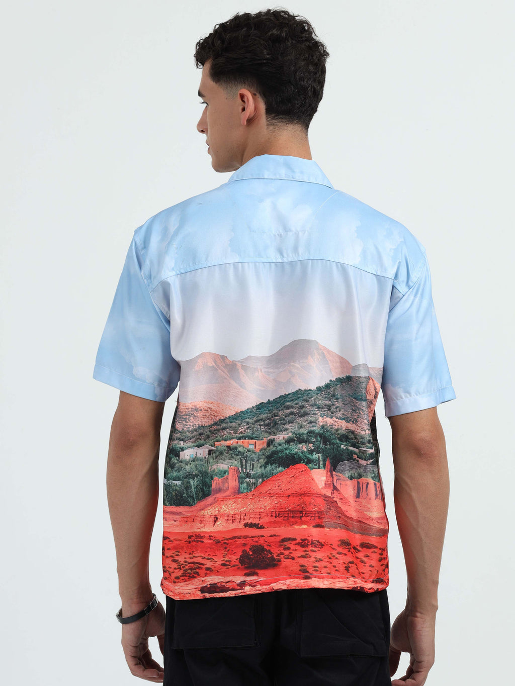Men Ruins of Indus Oversized Shirts-Indus