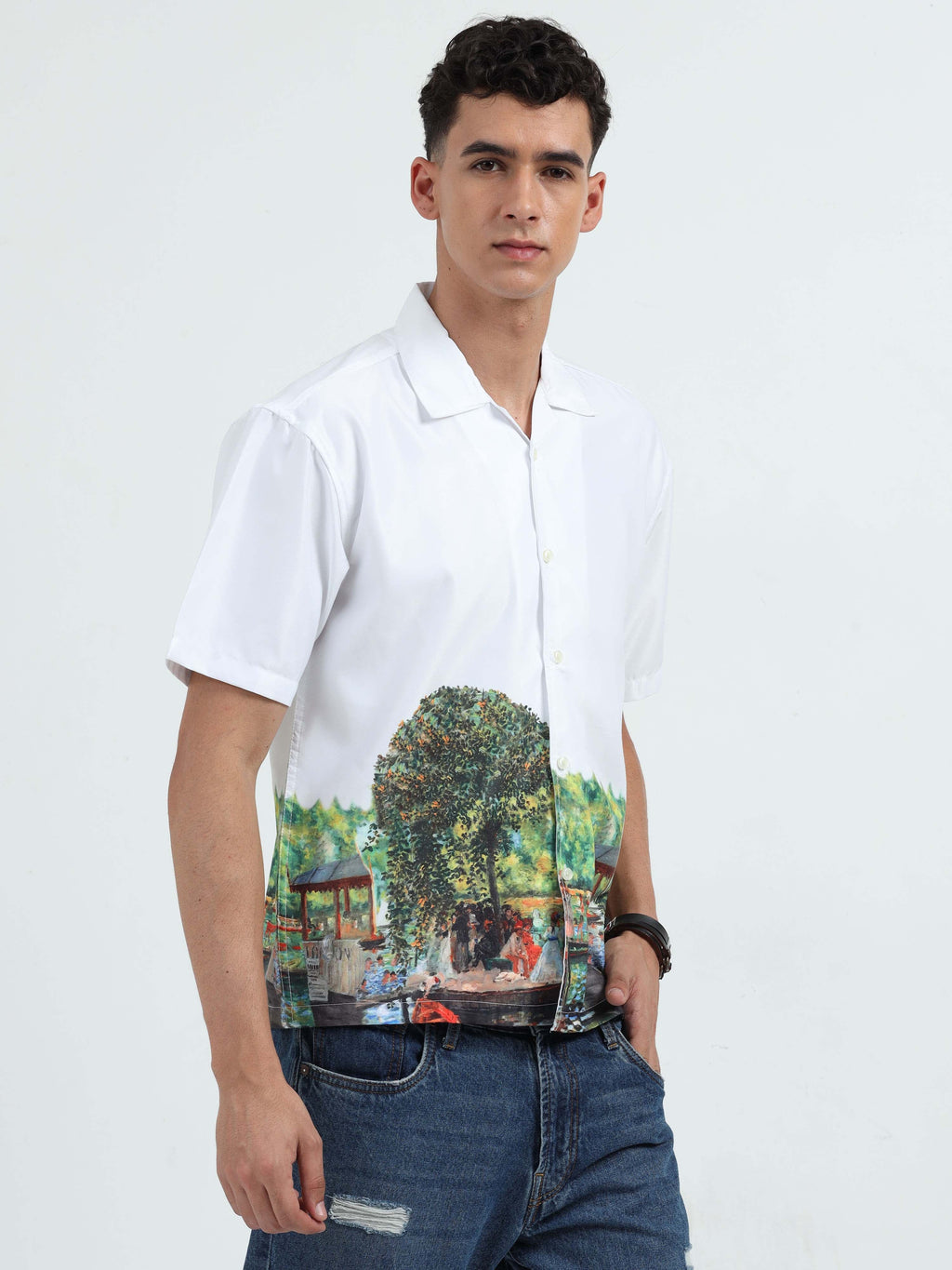 Men Countryside Oversized Shirts-Country Side