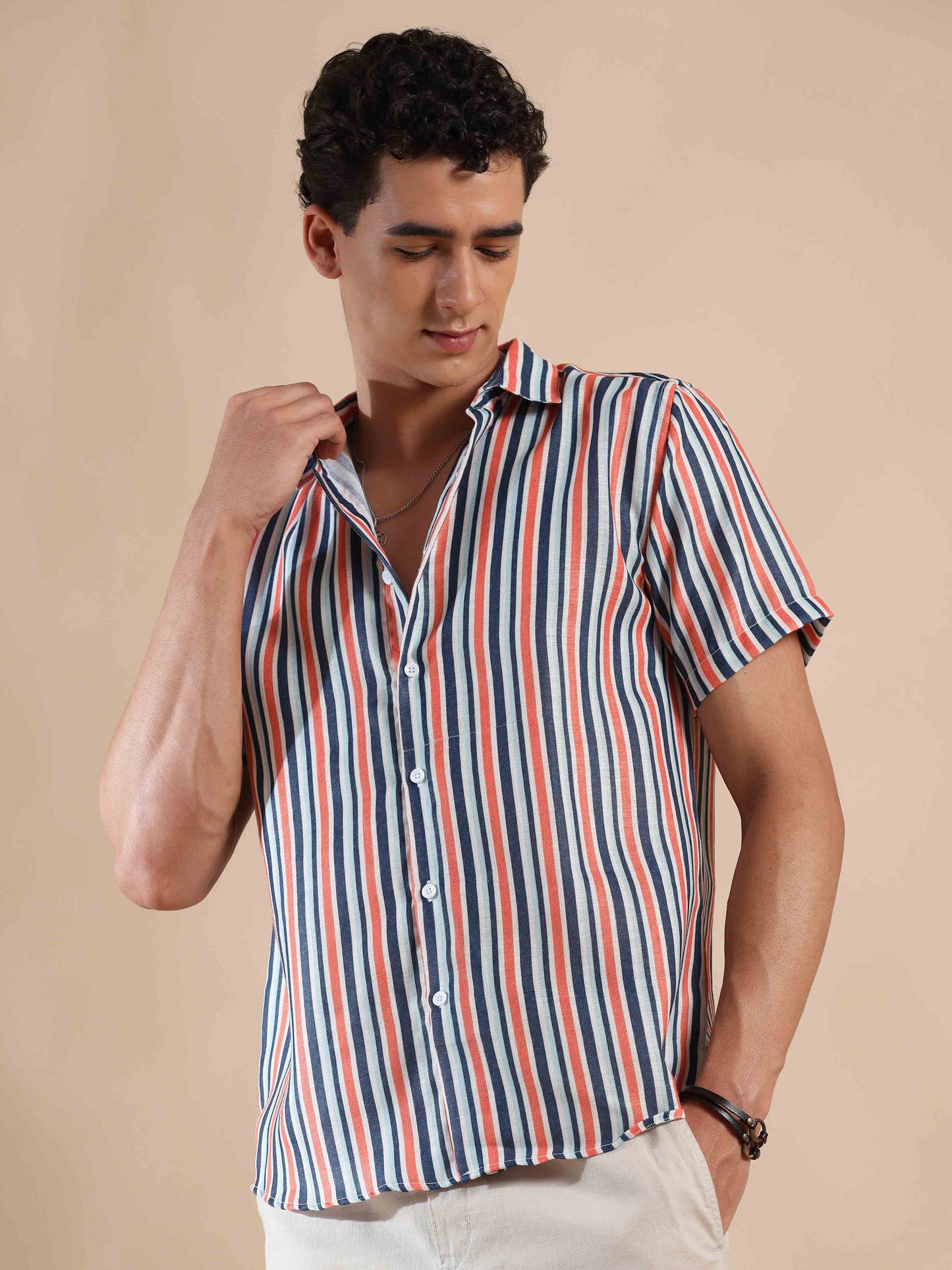 Summertime Stripes Cotton Shirt