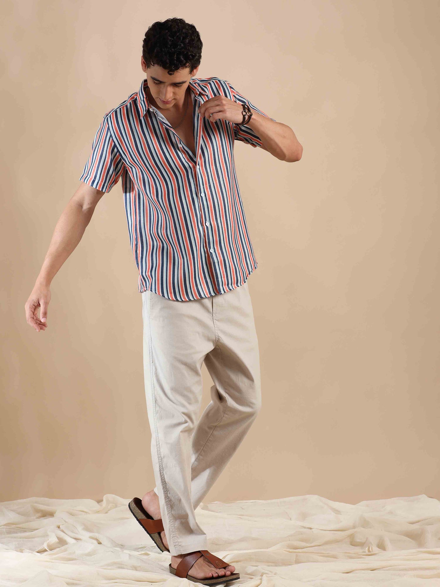 Summertime Stripes Cotton Shirt