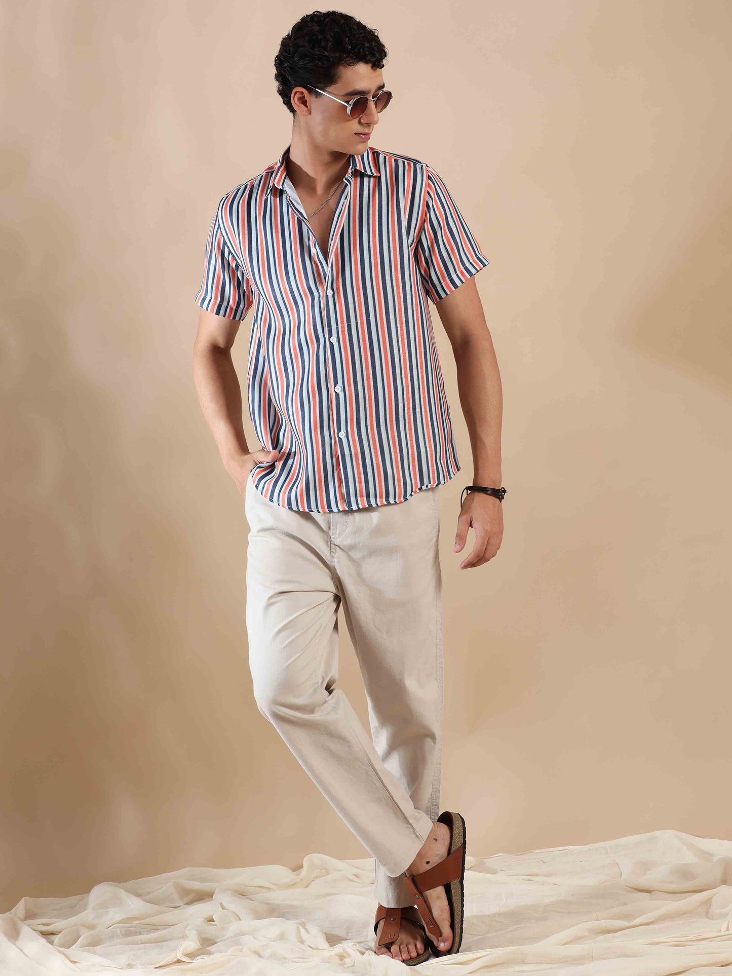 Summertime Stripes Cotton Shirt