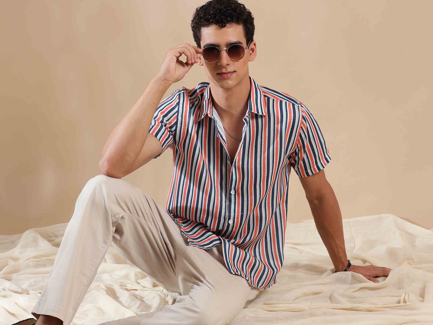 Summertime Stripes Cotton Shirt