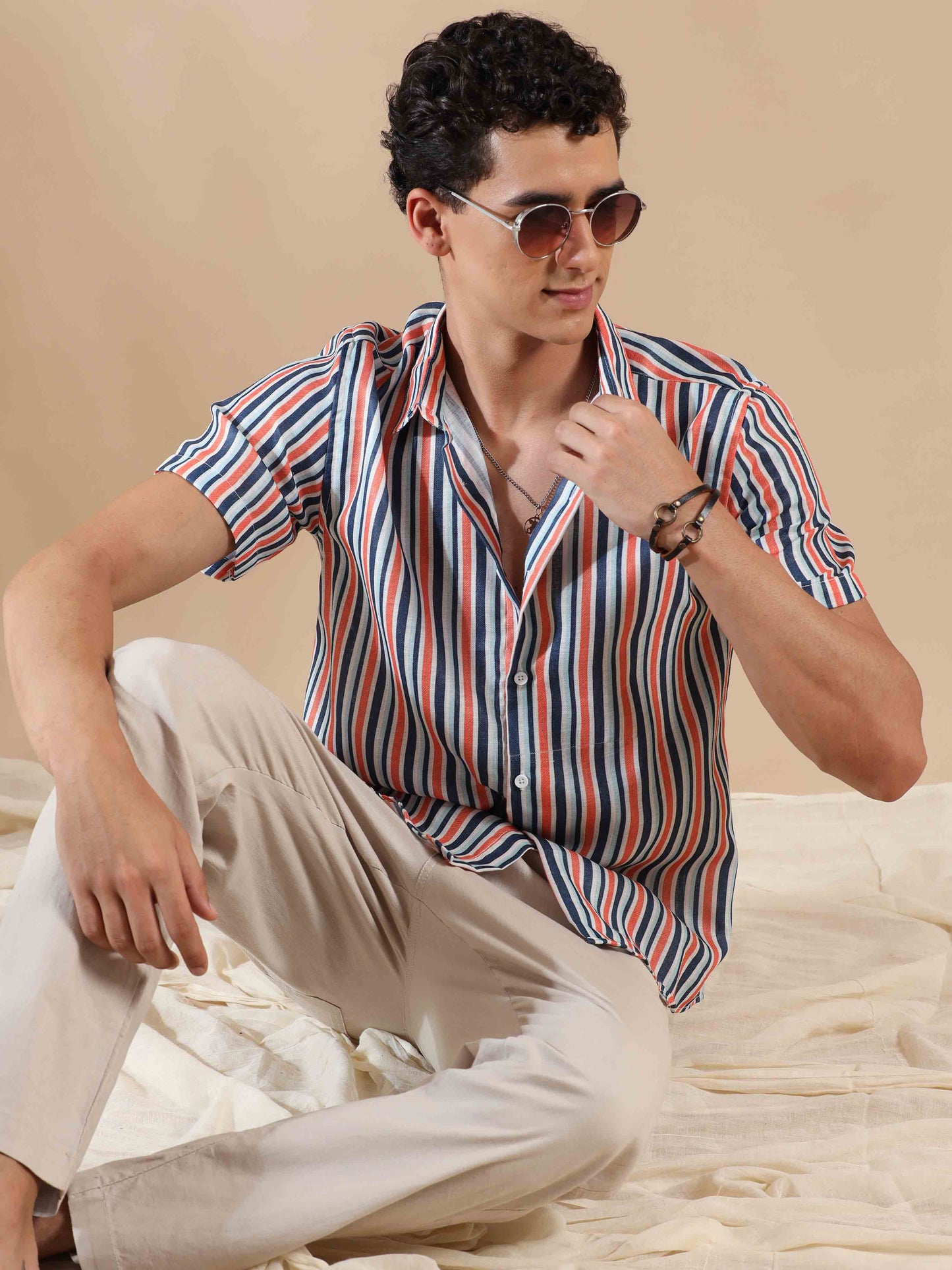 Summertime Stripes Cotton Shirt