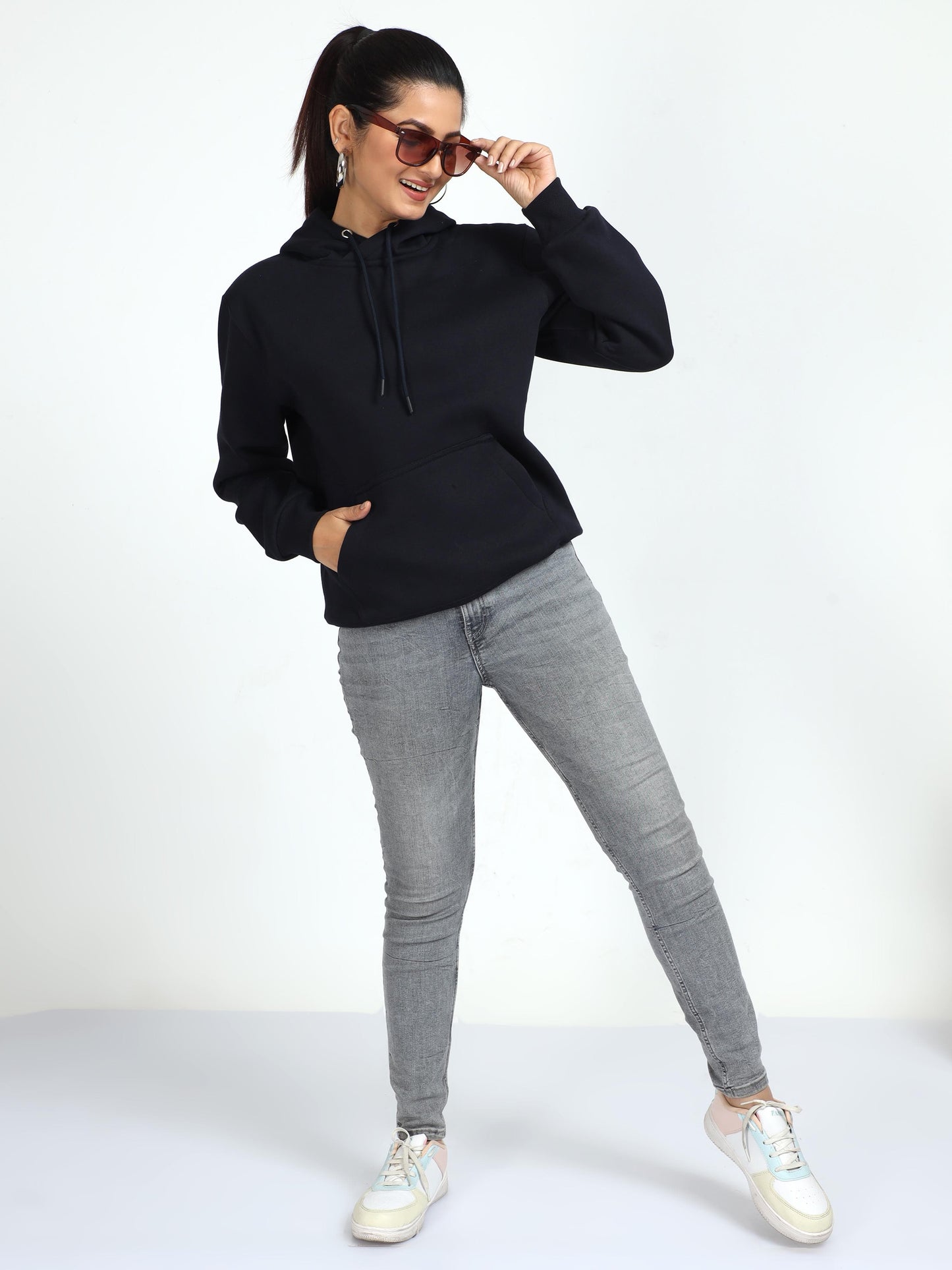Women Navy Hoodie