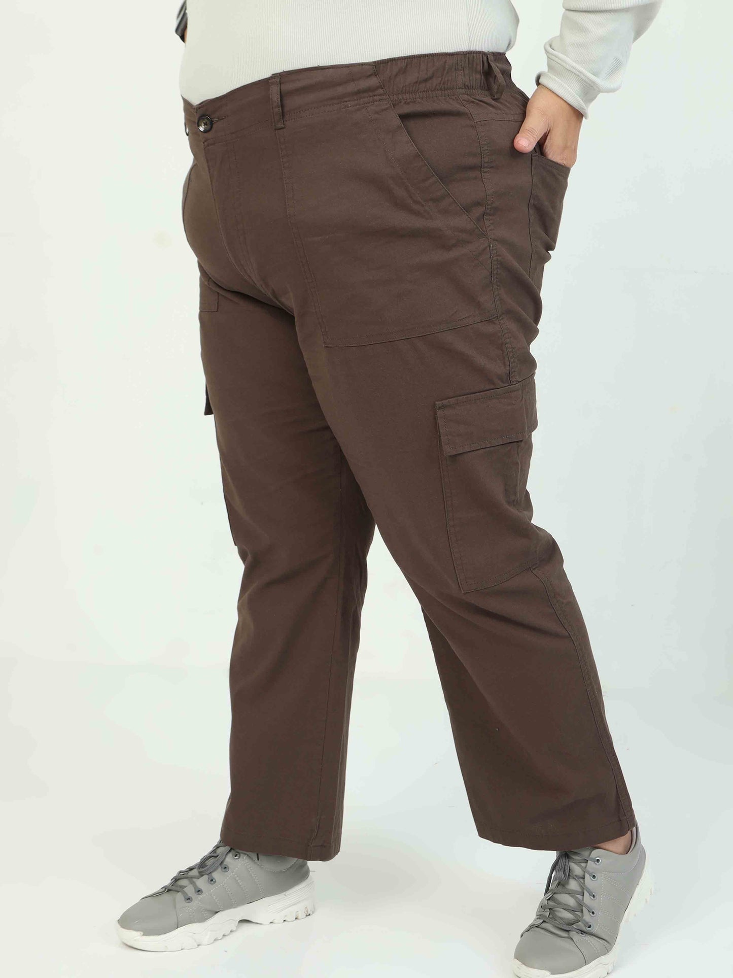 Women's Curve Cargos-Brown