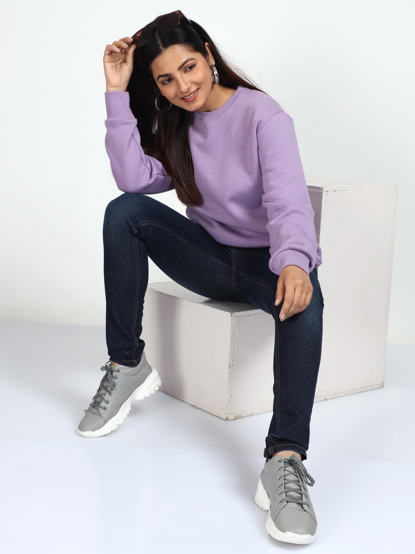 Women Lavender Sweatshirt