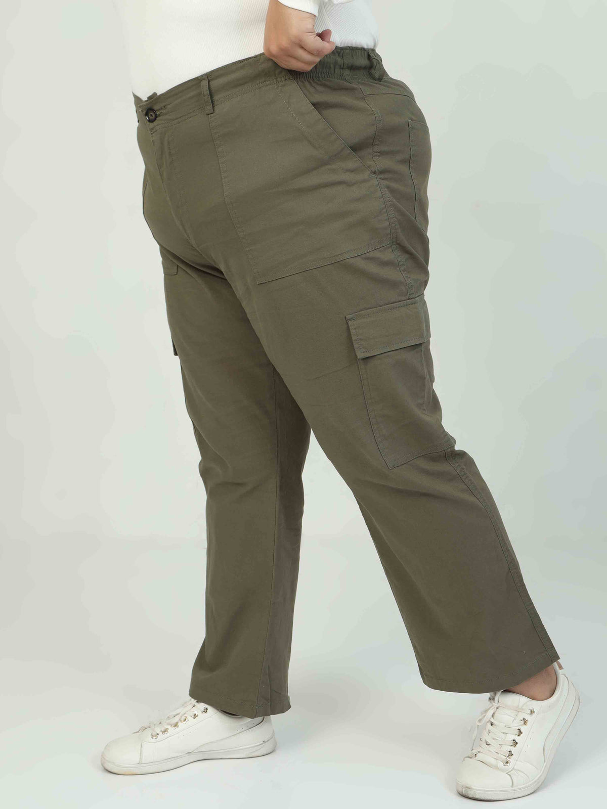 Women's Curve Cargos-Fern