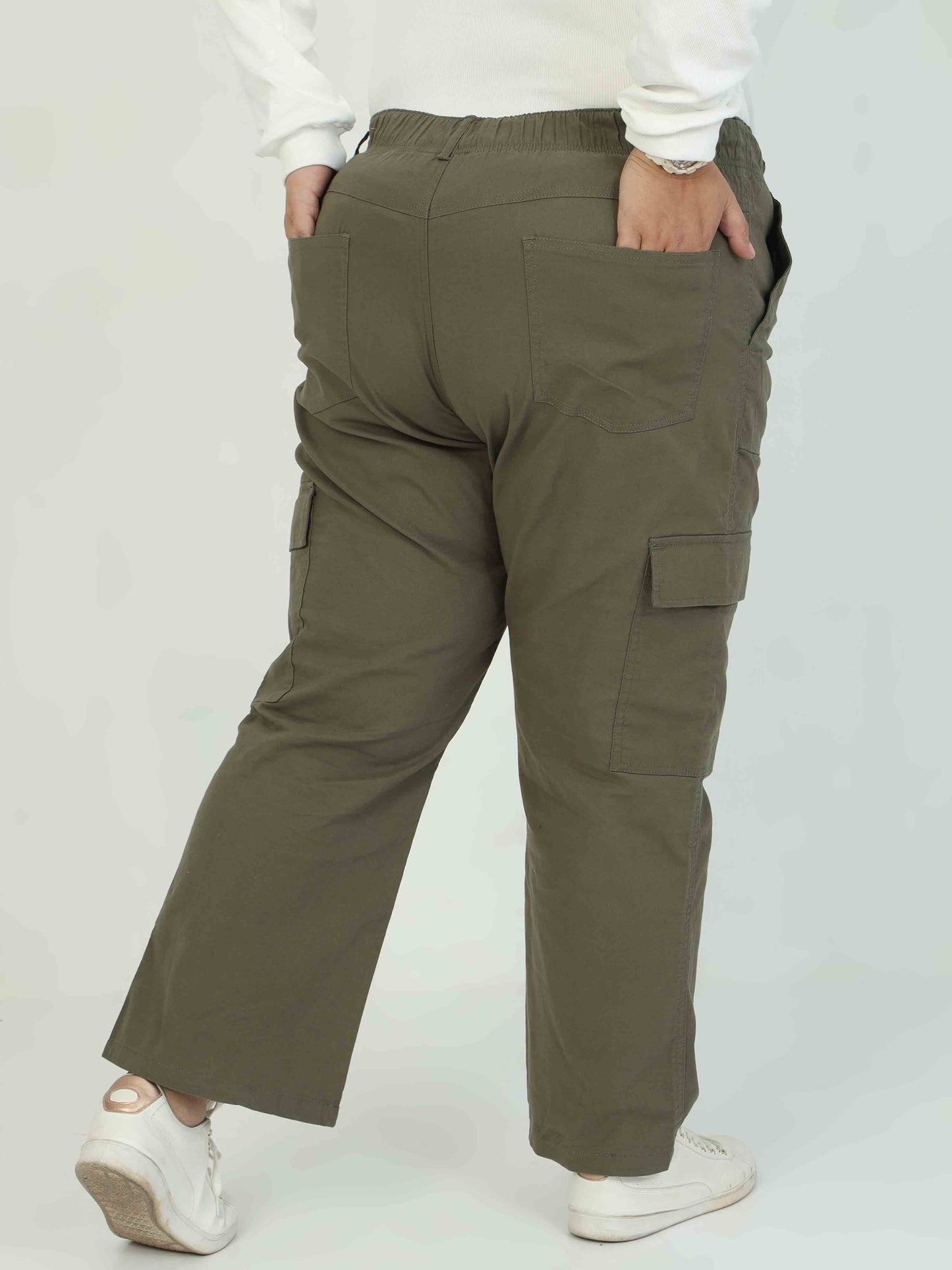 Women's Curve Cargos-Fern