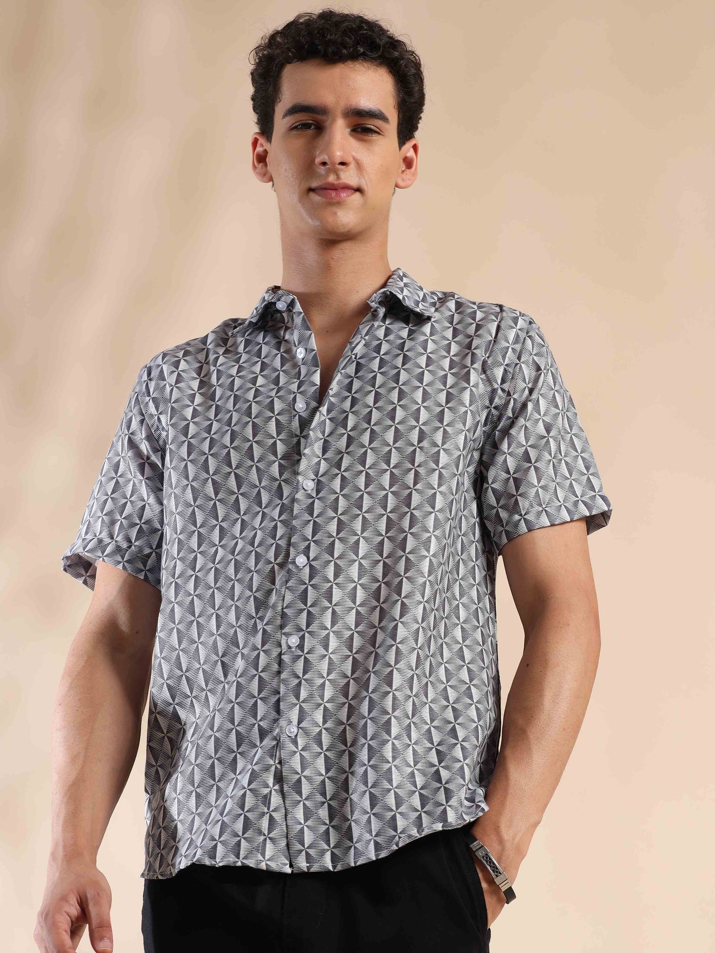 Summer Gravel Glow Cotton Shirt