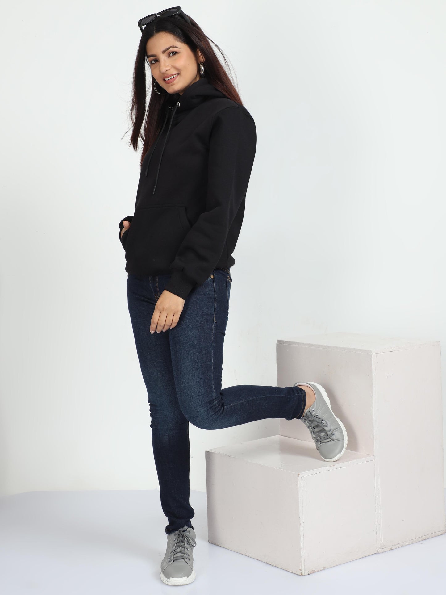 Women Black Hoodie