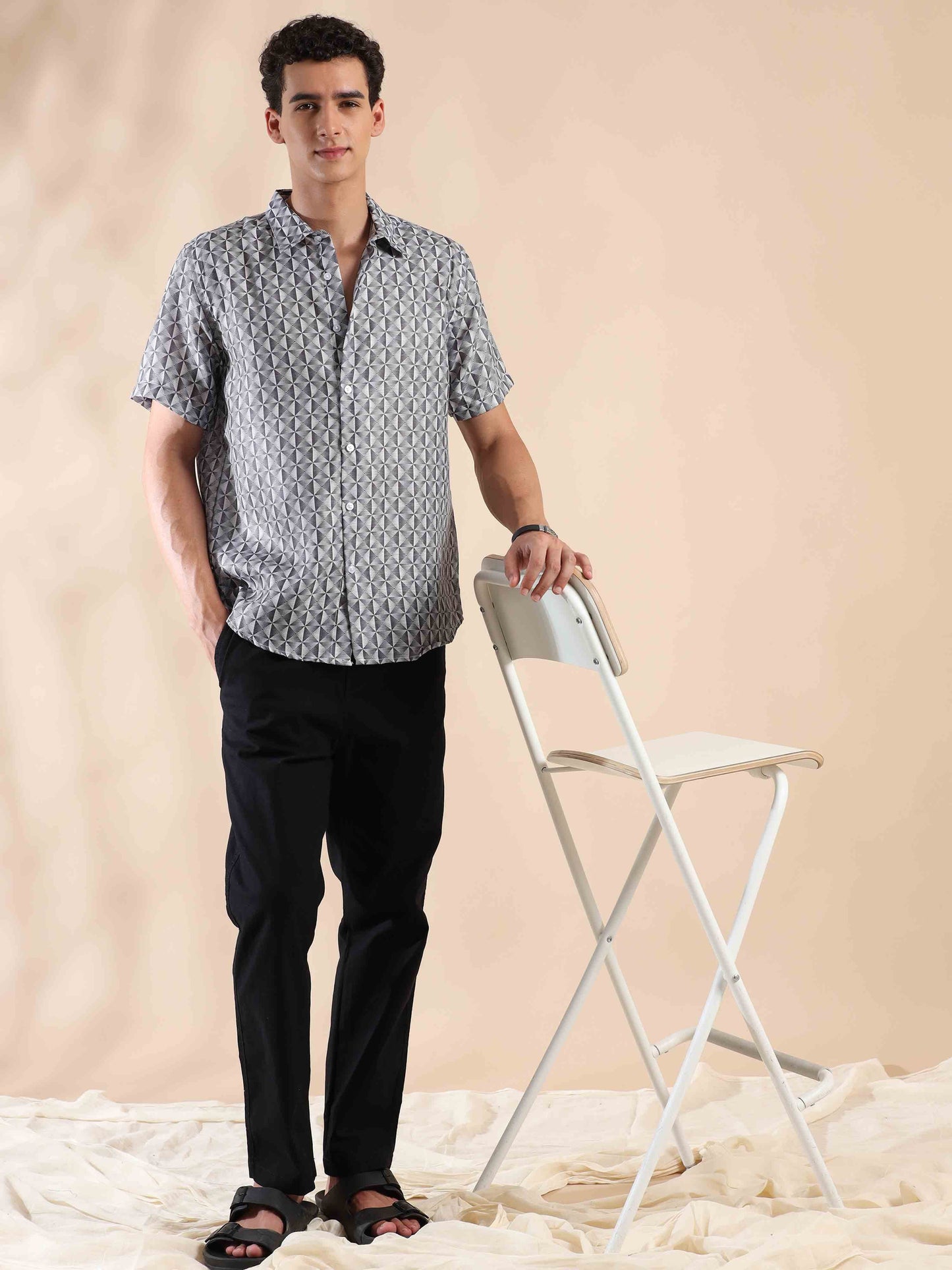Summer Gravel Glow Cotton Shirt