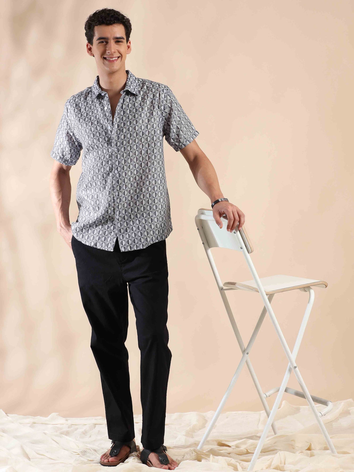 Summer Gravel Glow Cotton Shirt