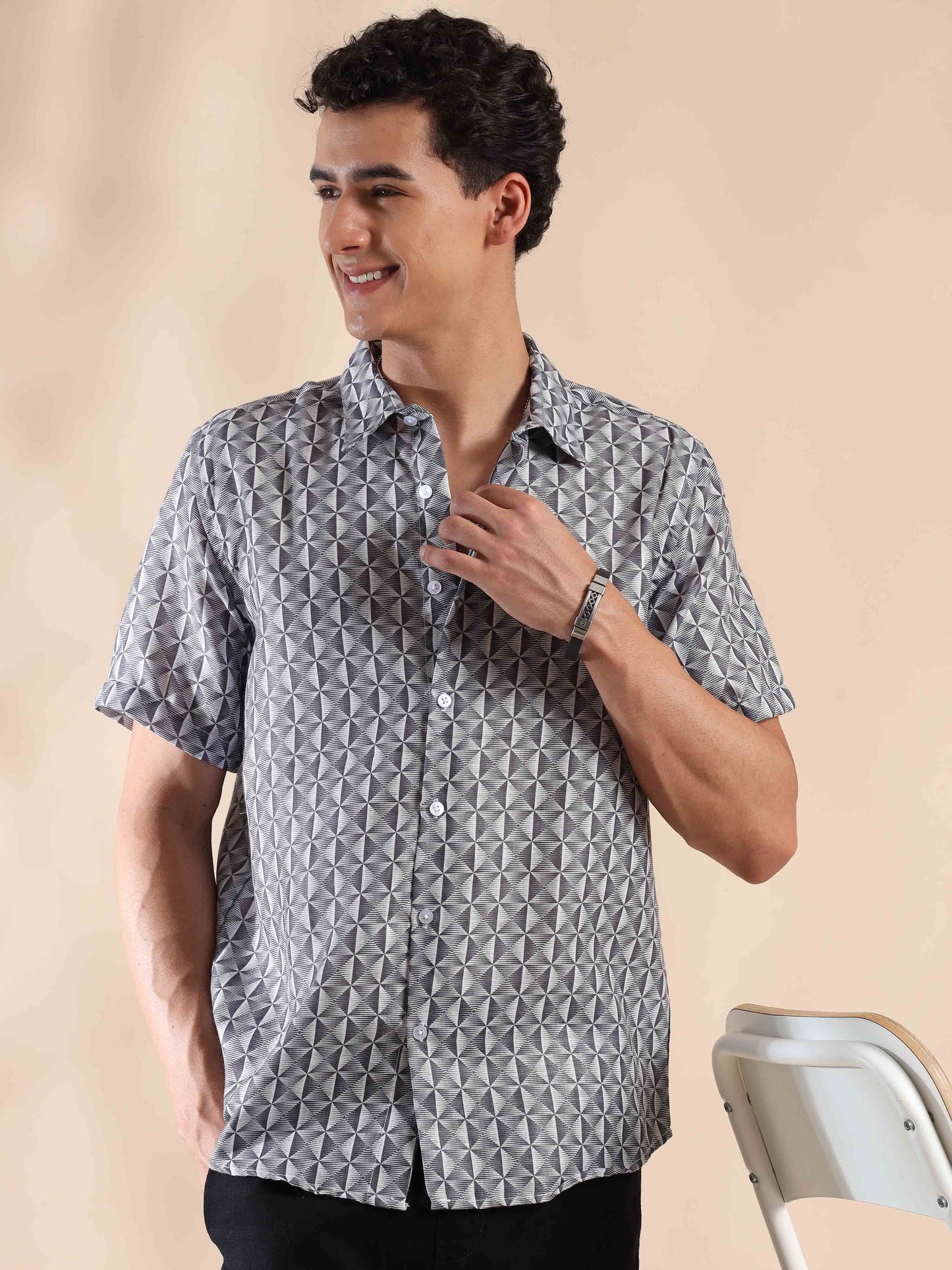 Summer Gravel Glow Cotton Shirt