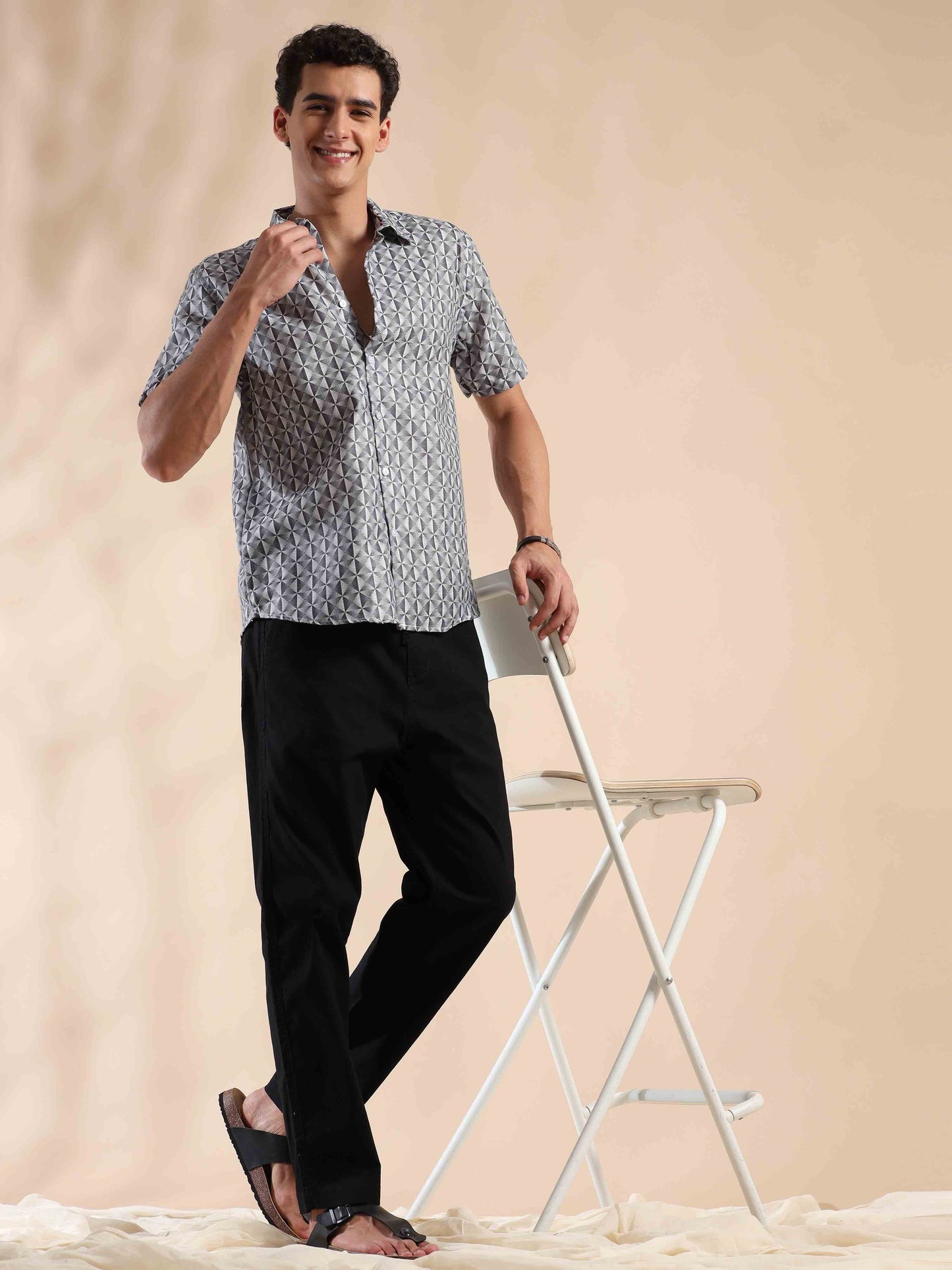 Summer Gravel Glow Cotton Shirt