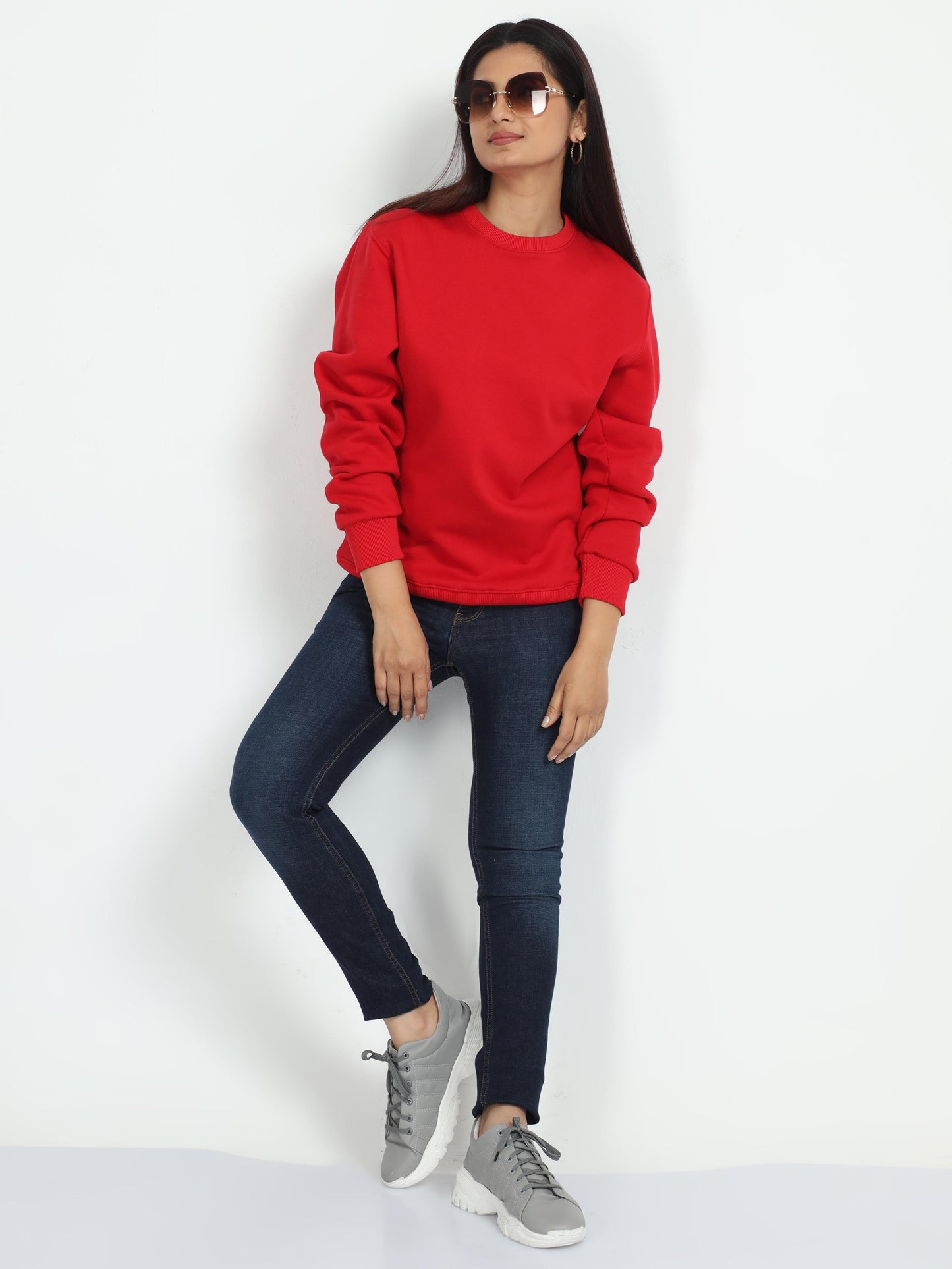 Women Red Sweatshirt