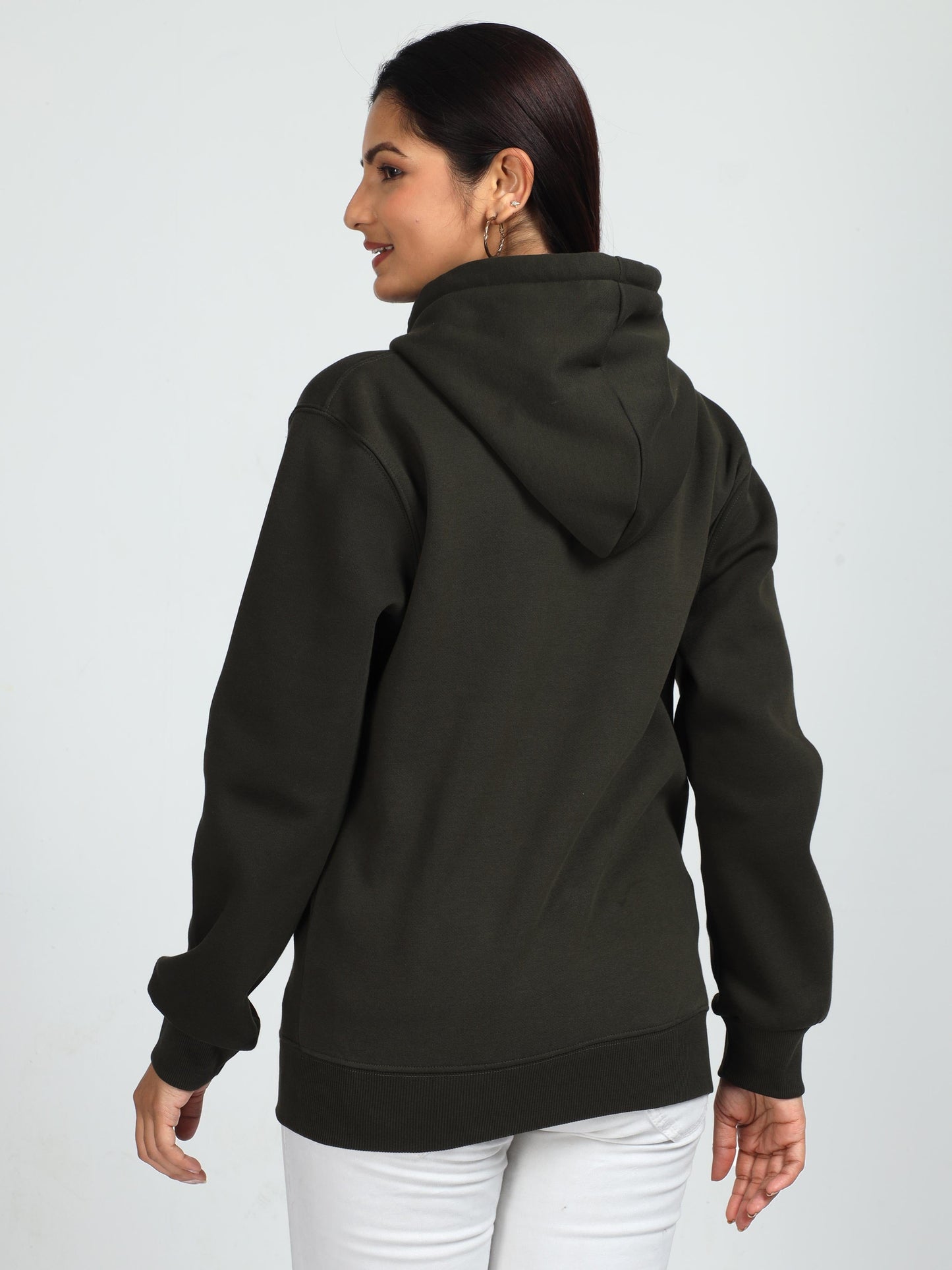 Women Olive Green Hoodie