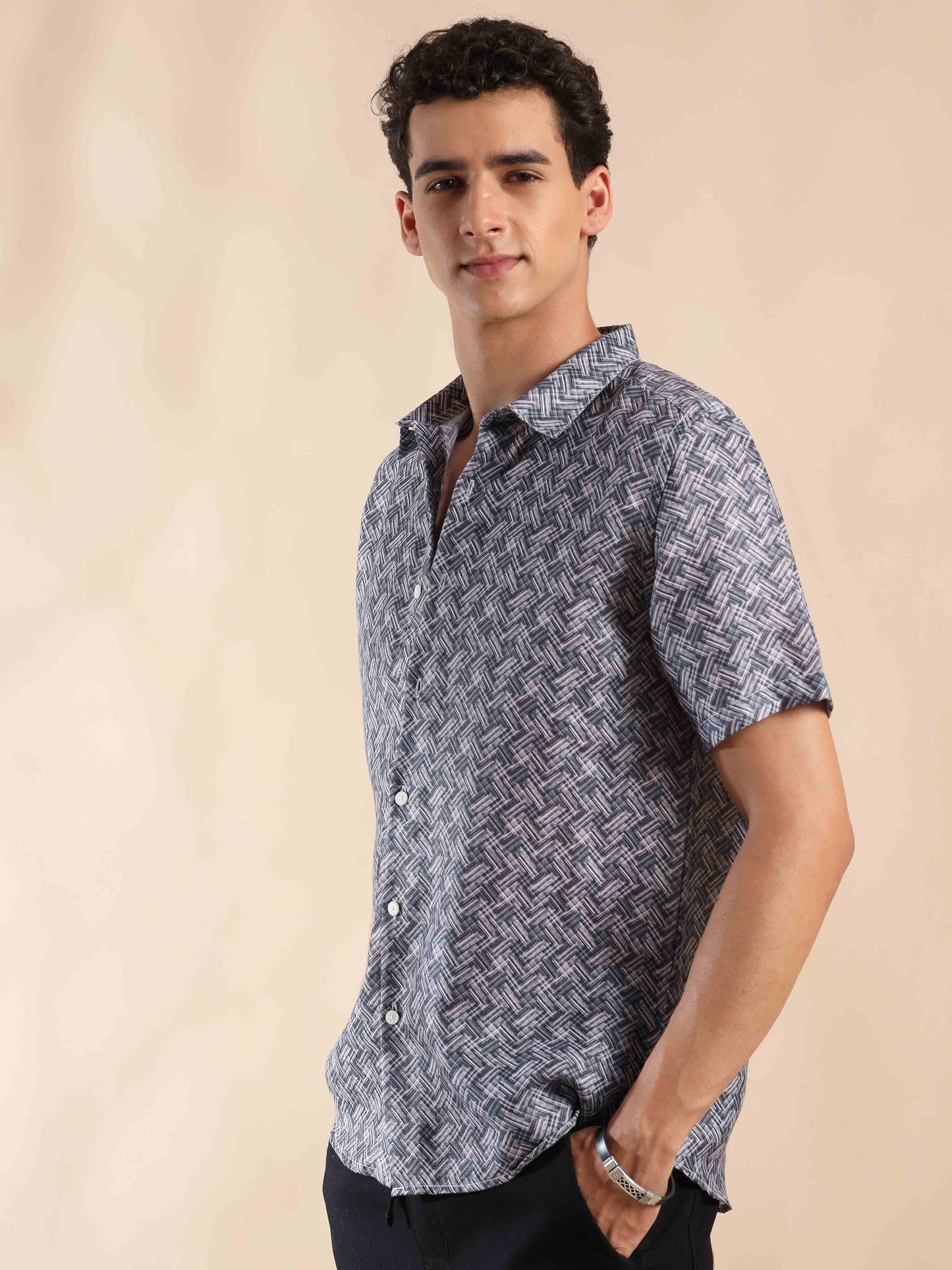 Graphite Shore Serenade Cotton Shirt