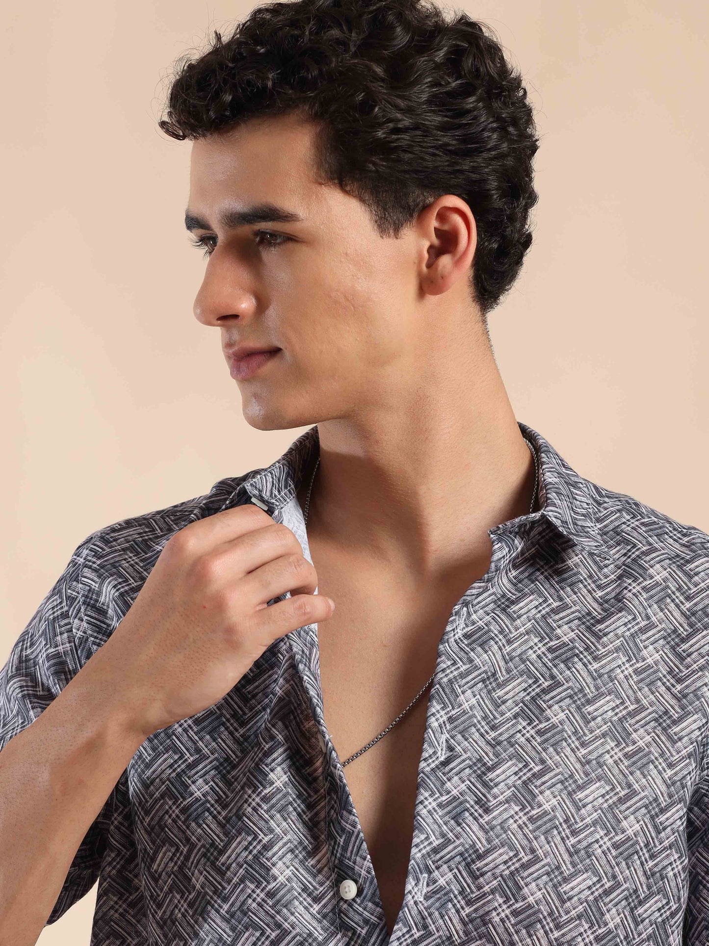 Graphite Shore Serenade Cotton Shirt