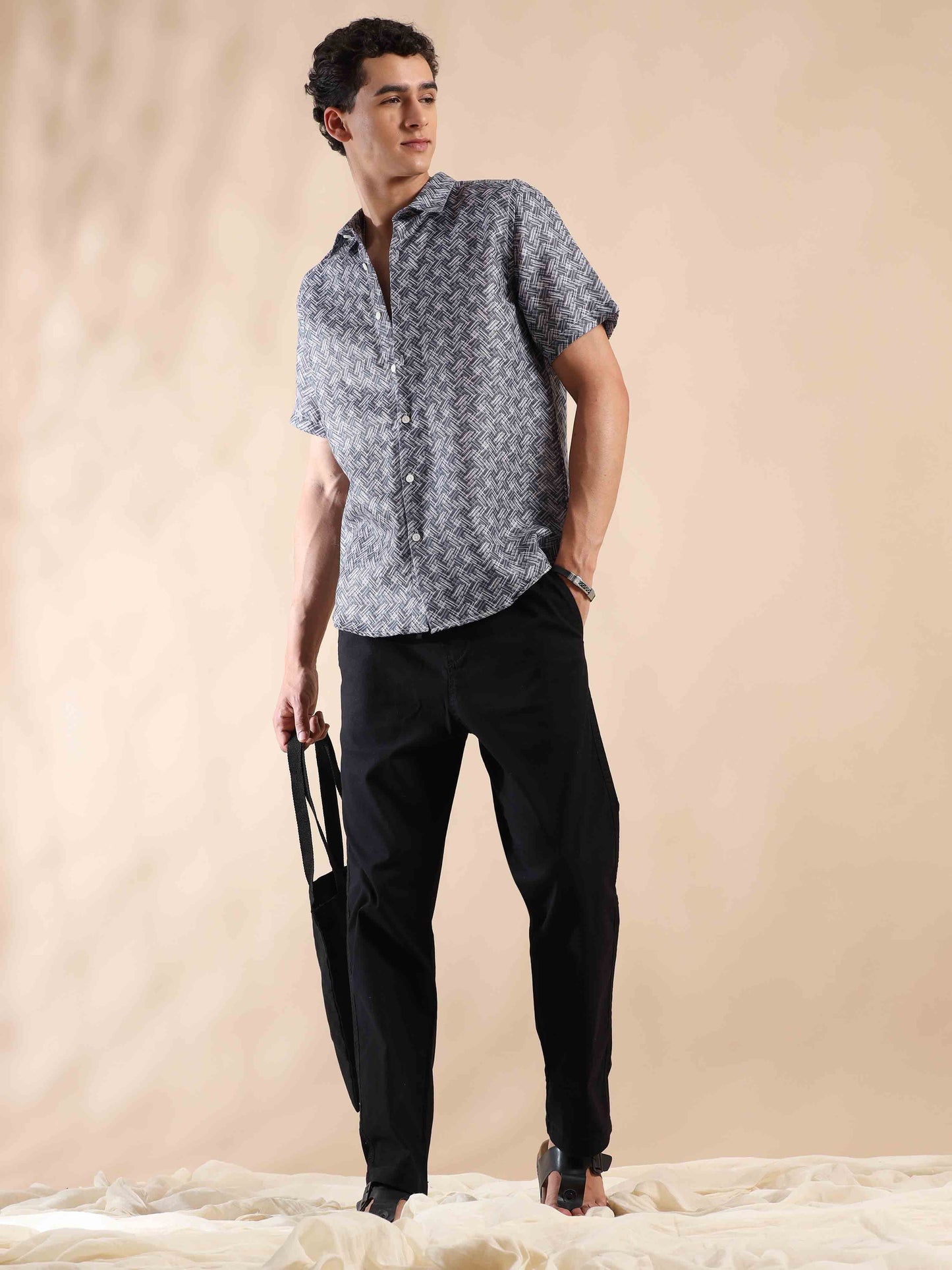 Graphite Shore Serenade Cotton Shirt
