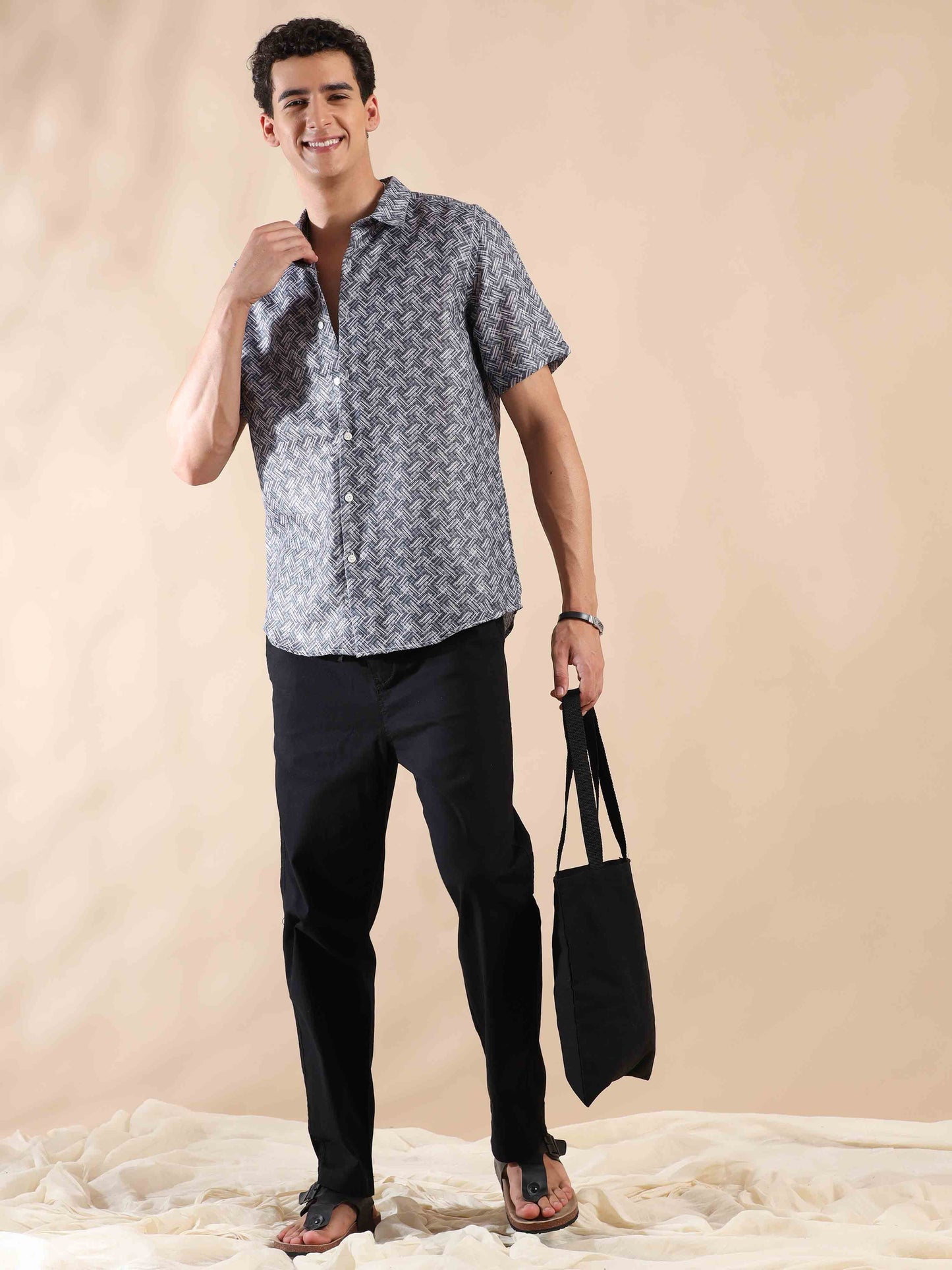 Graphite Shore Serenade Cotton Shirt