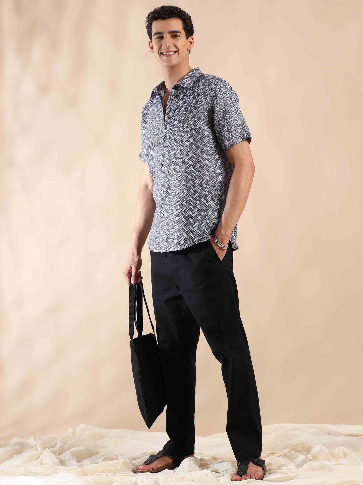 Graphite Shore Serenade Cotton Shirt