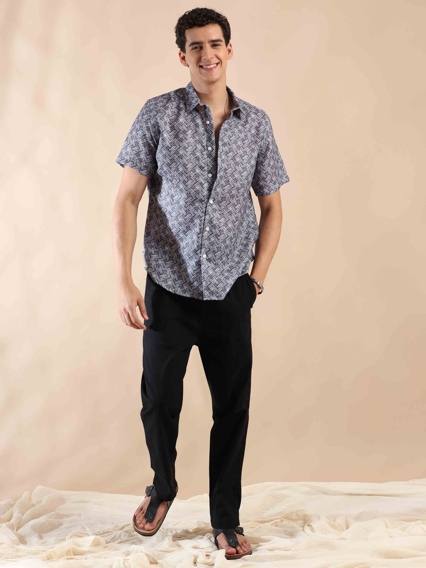 Graphite Shore Serenade Cotton Shirt