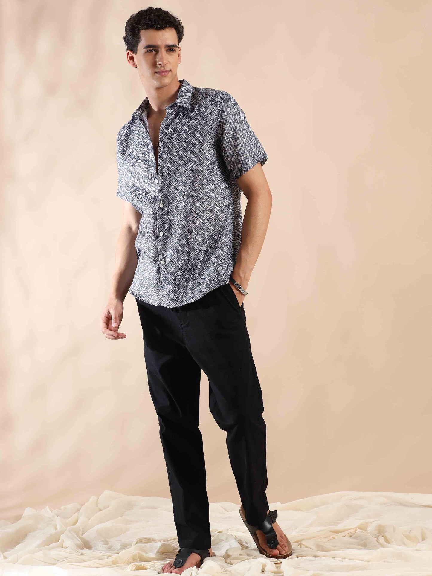 Graphite Shore Serenade Cotton Shirt