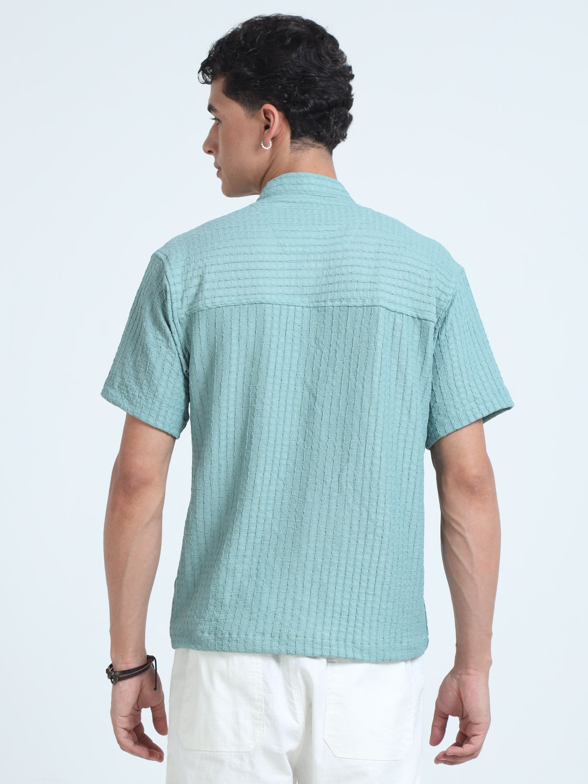 Men Summer Floruit Shirts-Mint