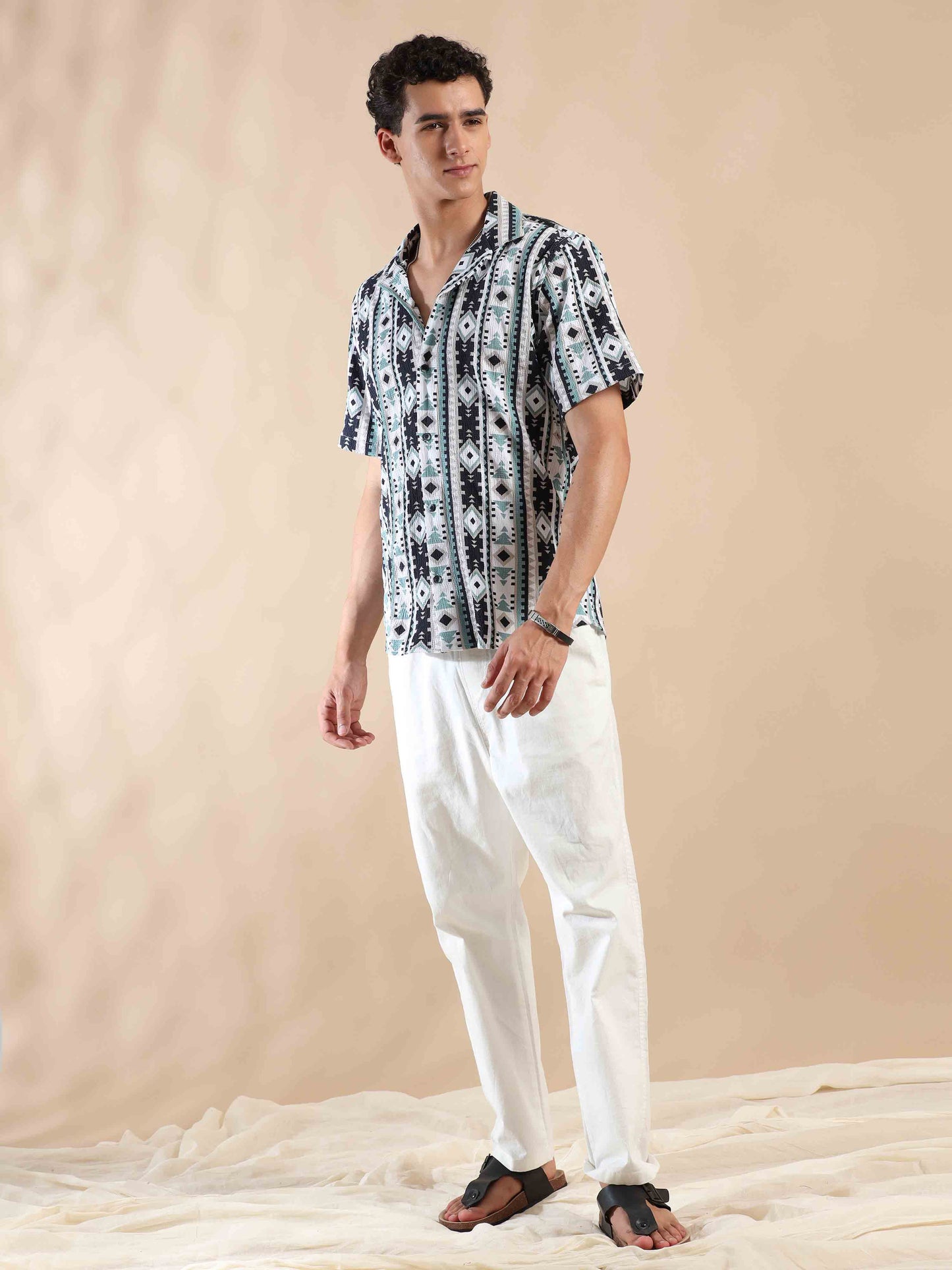 Blue Shade Beach Bliss Popcorn Shirt