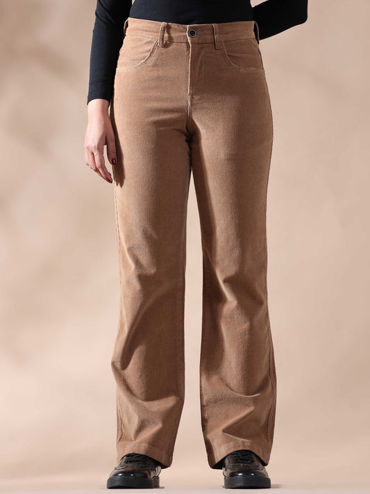 Light Khaki Womens Corduroy Pants