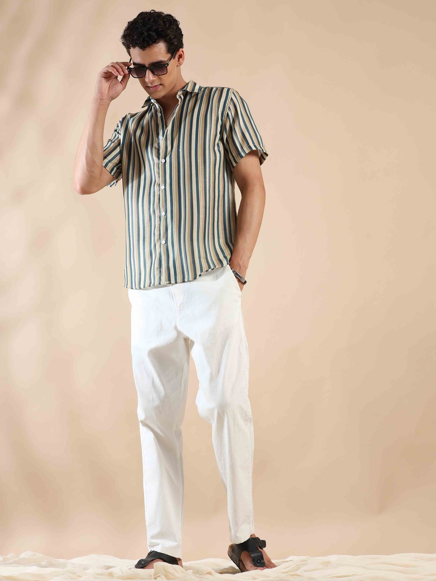 Summer Harmony Stripes Cotton Shirt