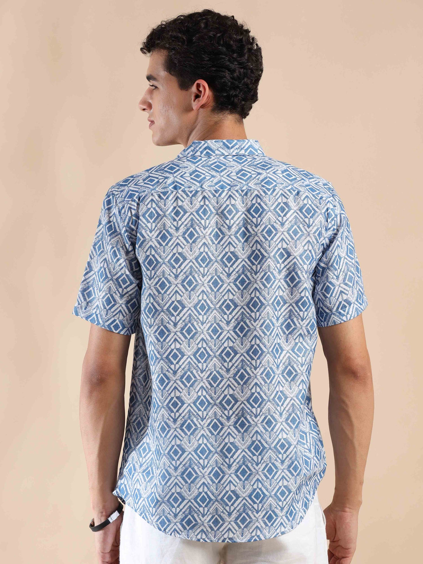 Misty Glaucous Delight Cotton Shirt