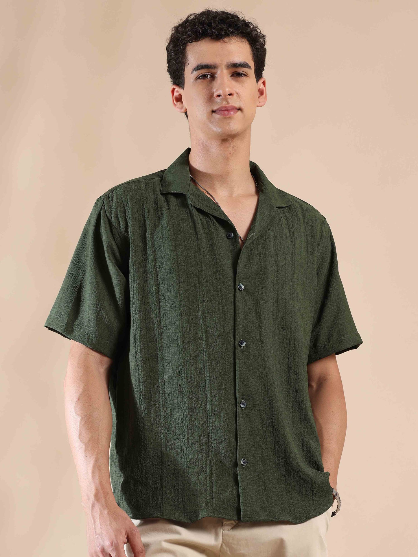 Summer Celestial Green Popcorn Shirt