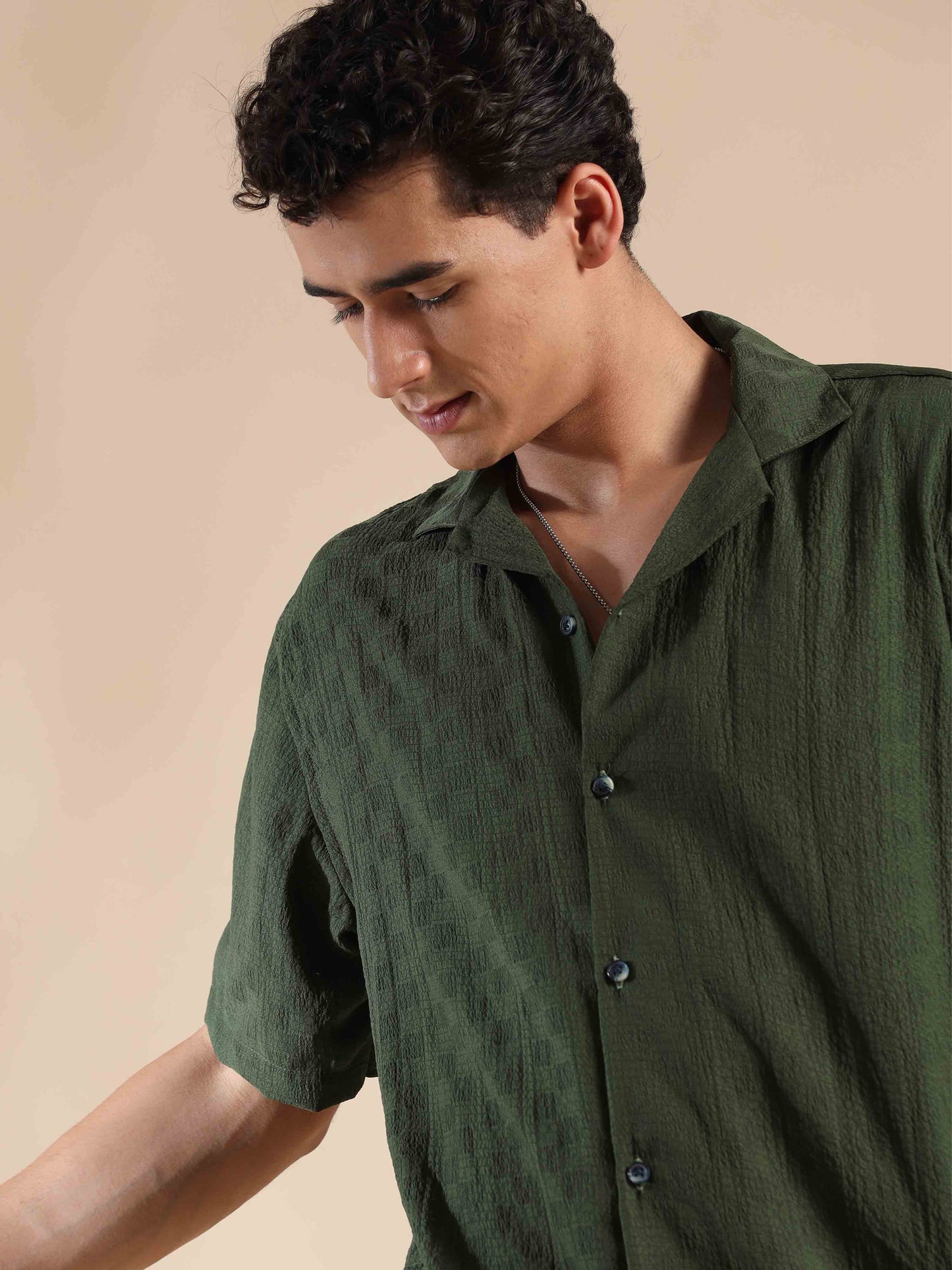 Summer Celestial Green Popcorn Shirt