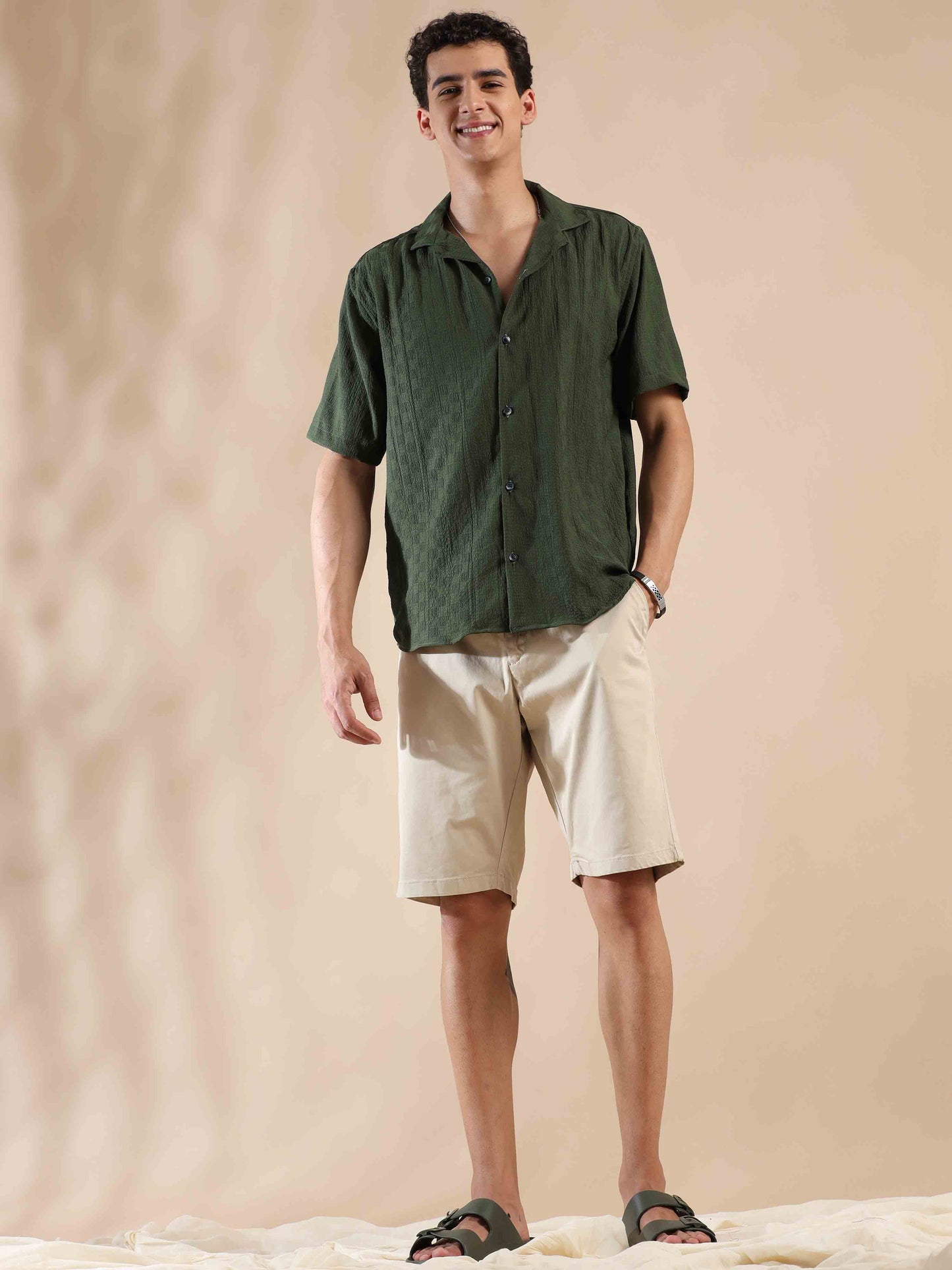 Summer Celestial Green Popcorn Shirt