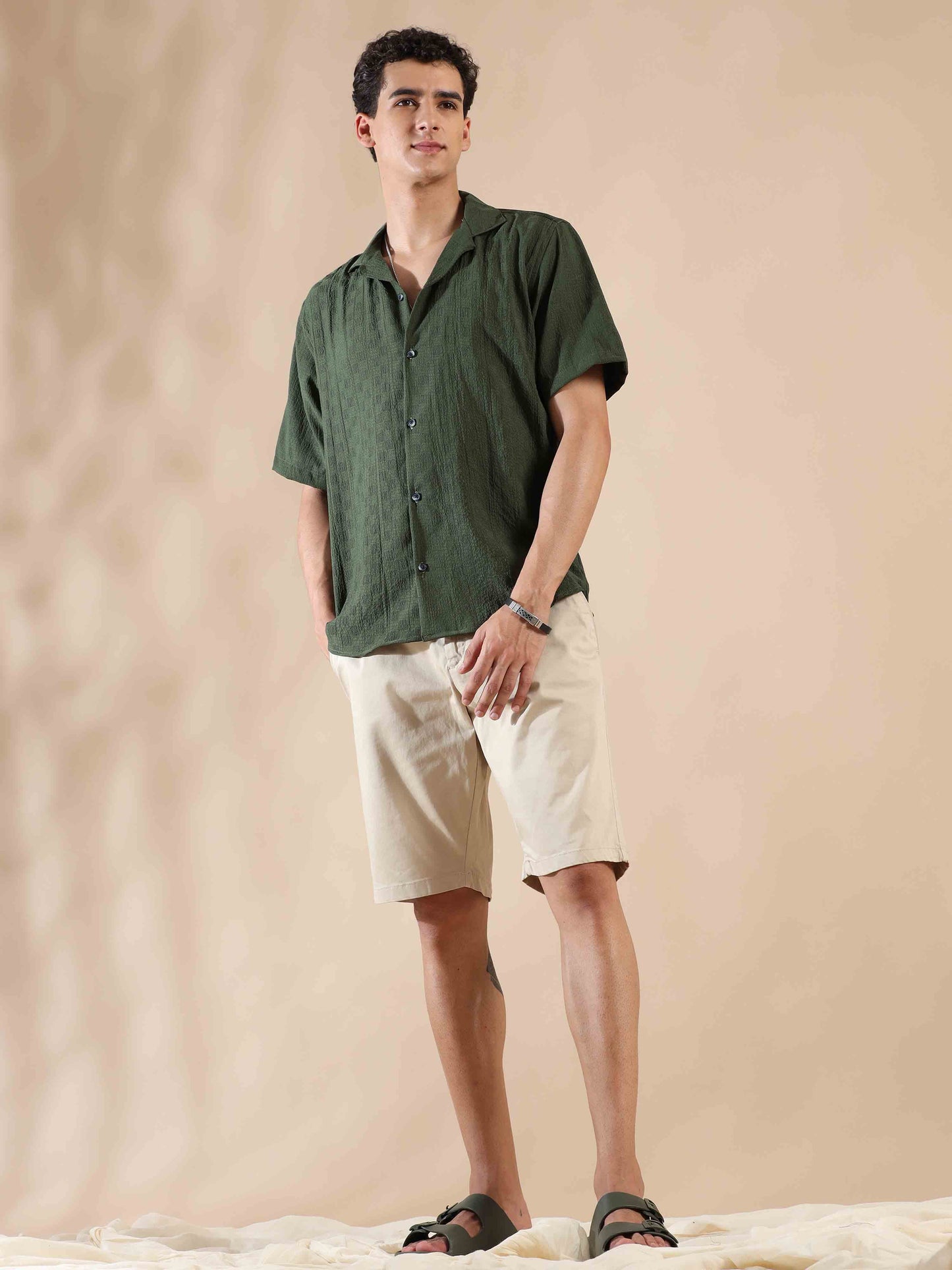 Summer Celestial Green Popcorn Shirt