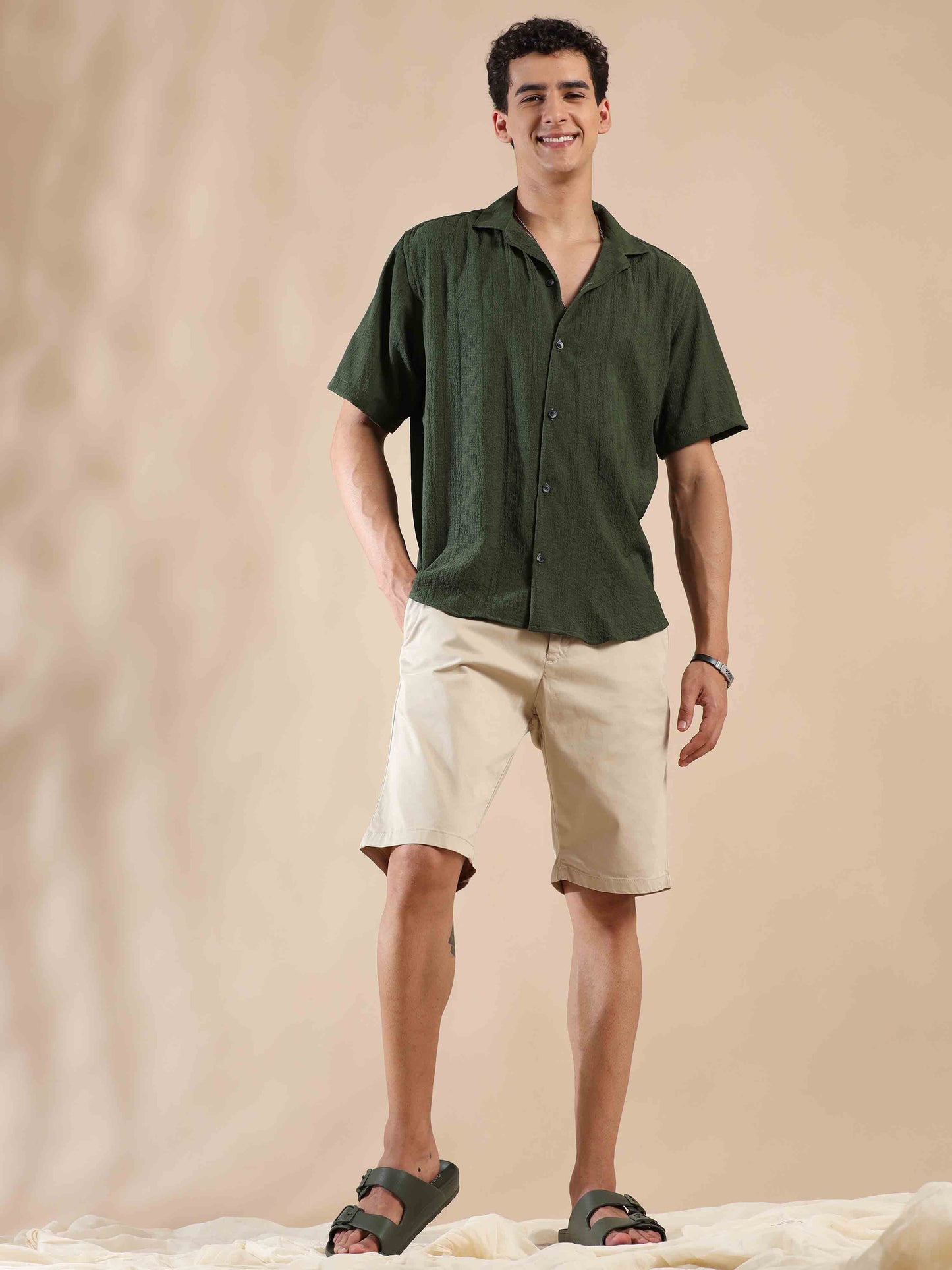 Summer Celestial Green Popcorn Shirt